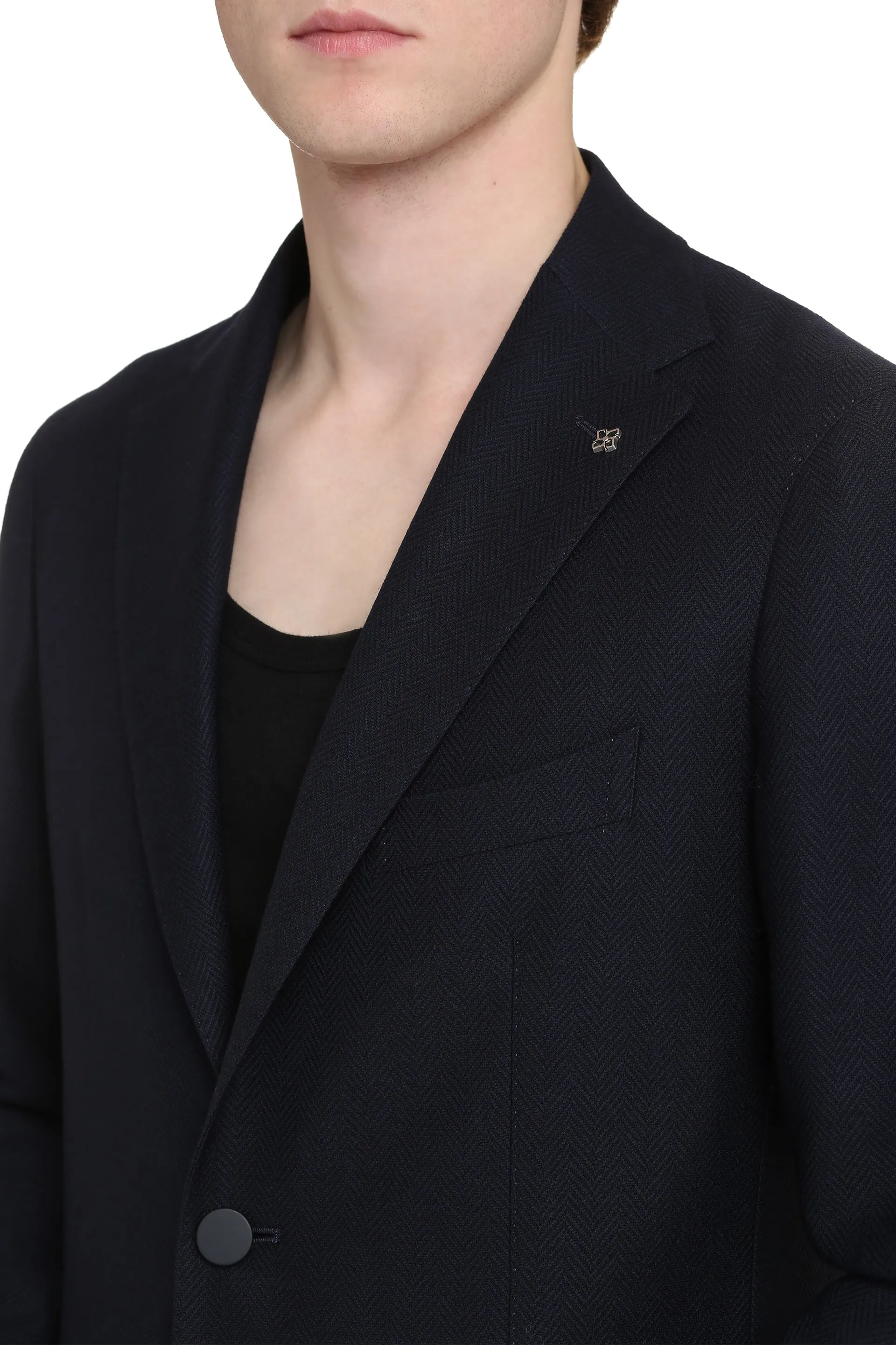 Single-breasted virgin wool jacket
