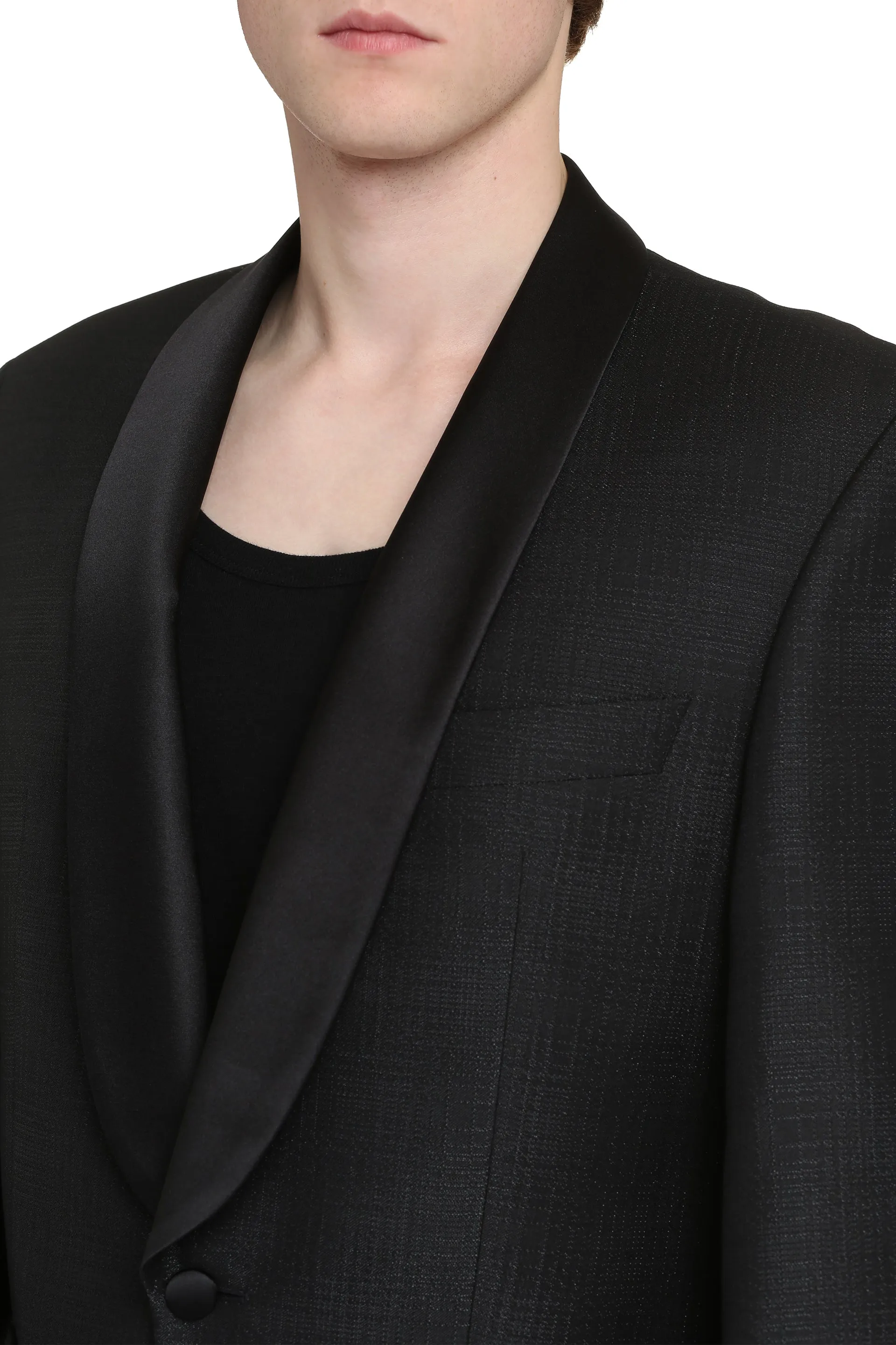 Single-breasted virgin wool jacket