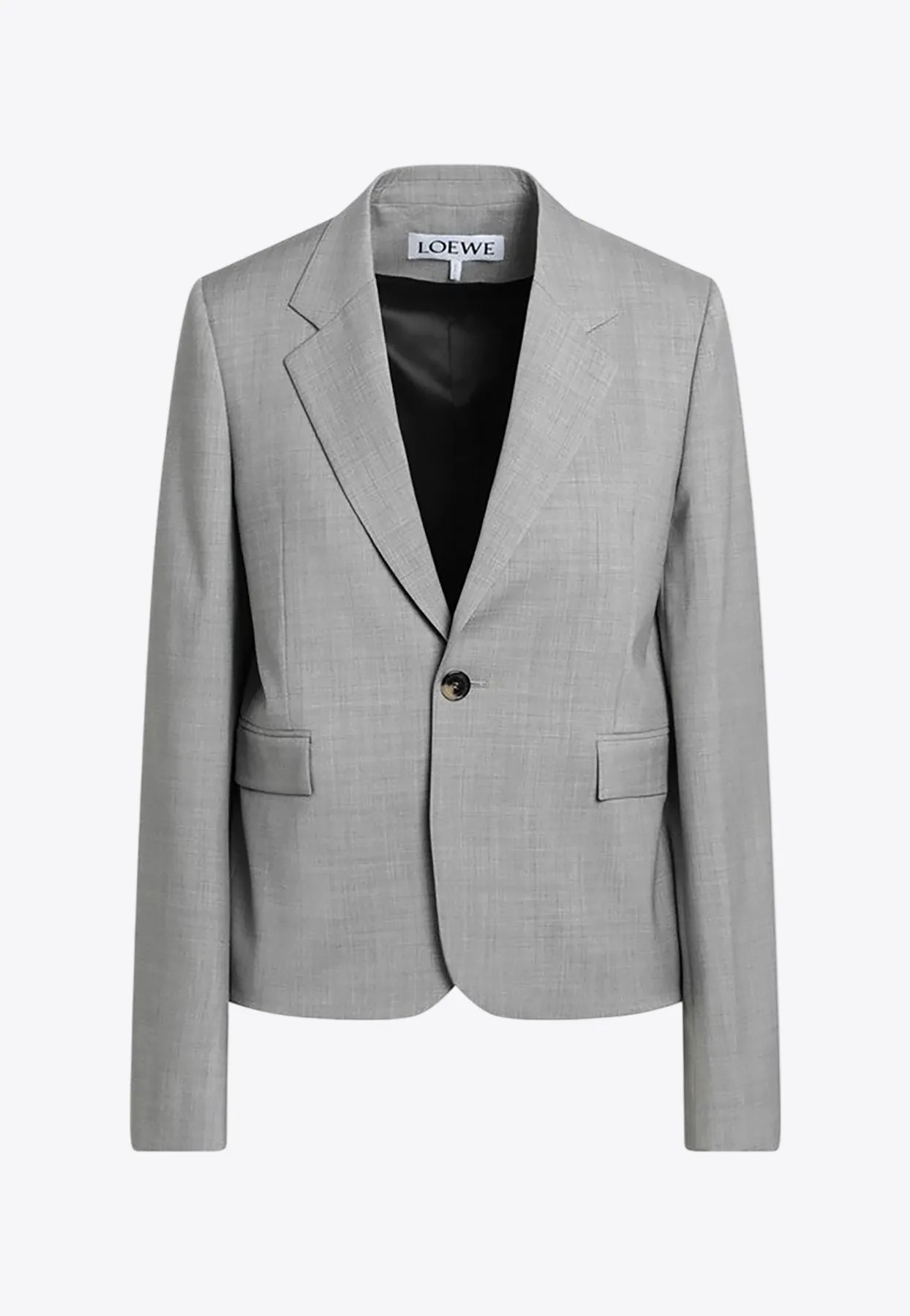 Single-Breasted Wool Jacket