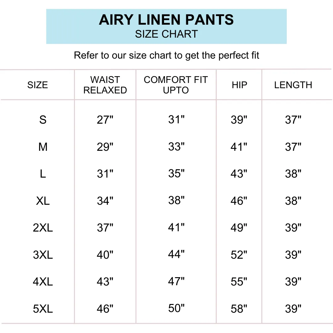 Sky Blue Airy Linen Pants