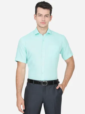 Sky Blue Solid Slim Fit Formal Shirt | JadeBlue