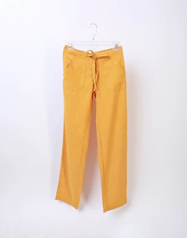 Slim Fit Linen Pant with Pockets