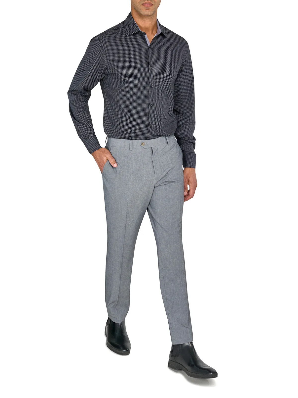 Slim Fit Mini Dot Performance Dress Shirt