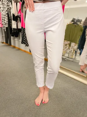 SlimSation White Ankle Pant