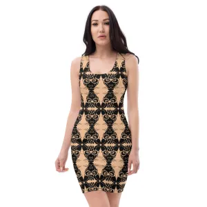 Smart Leopard All Over Print Fitted Dress