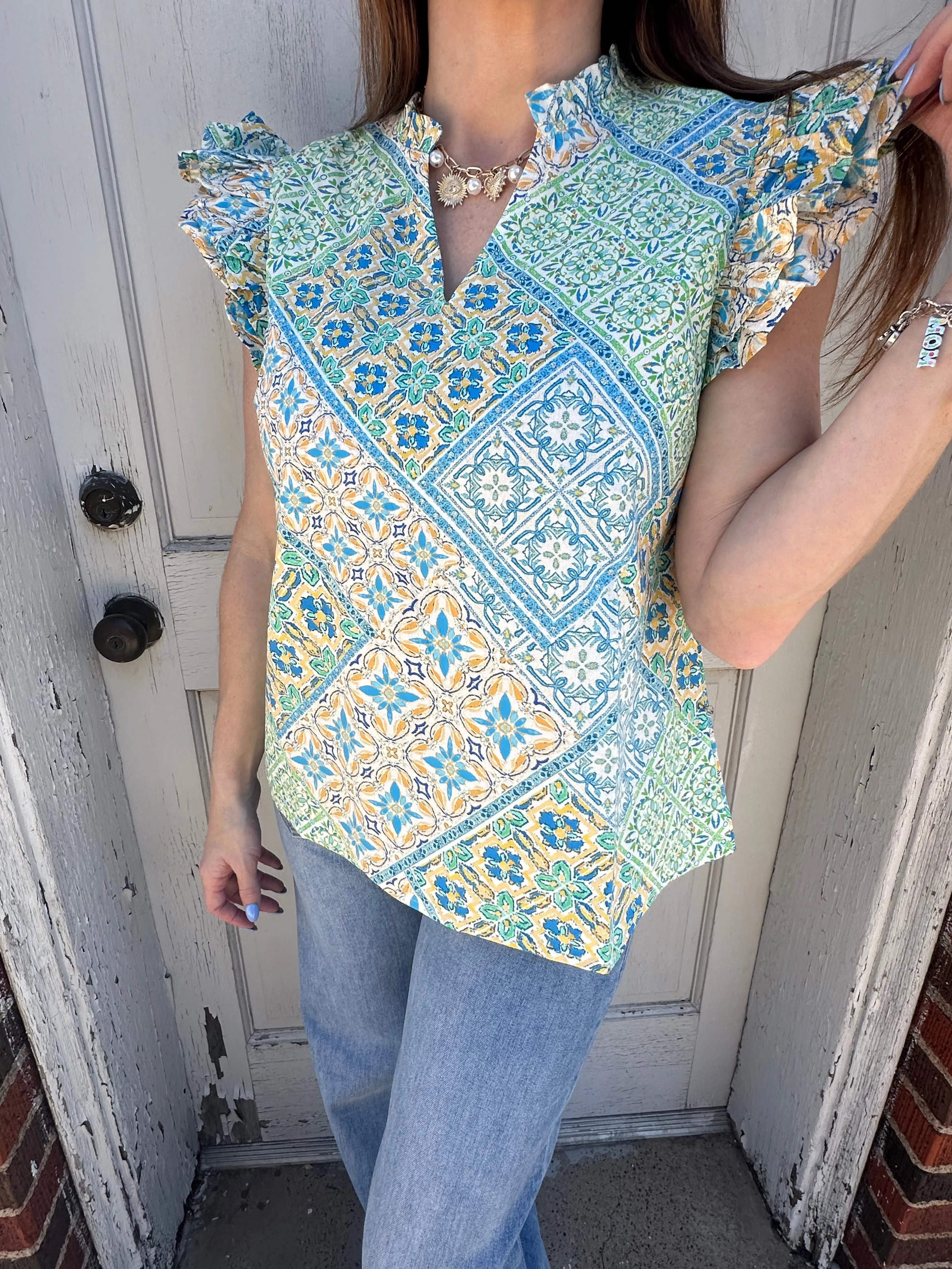 Spring Awakening Top: Green Mix