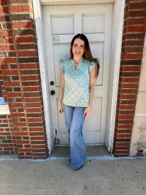 Spring Awakening Top: Green Mix
