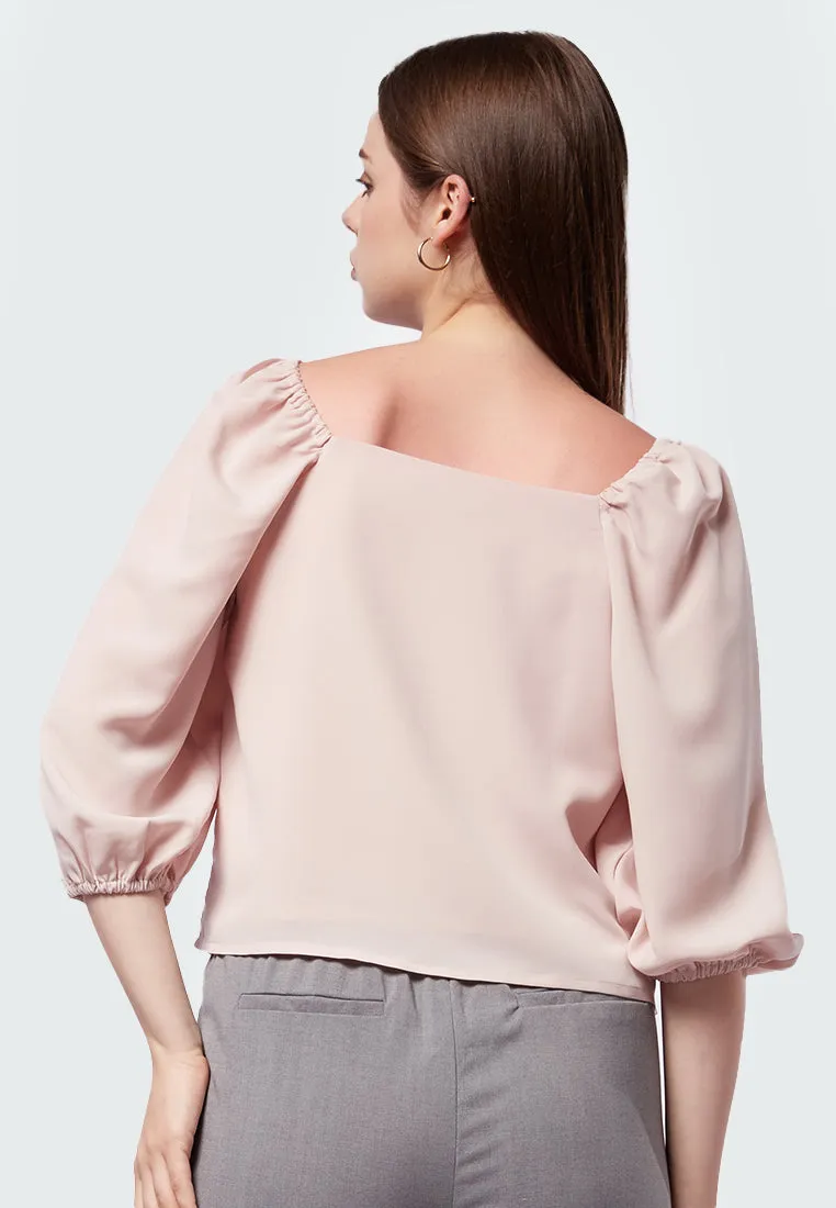 Square Neck Puff Sleeve Blouse