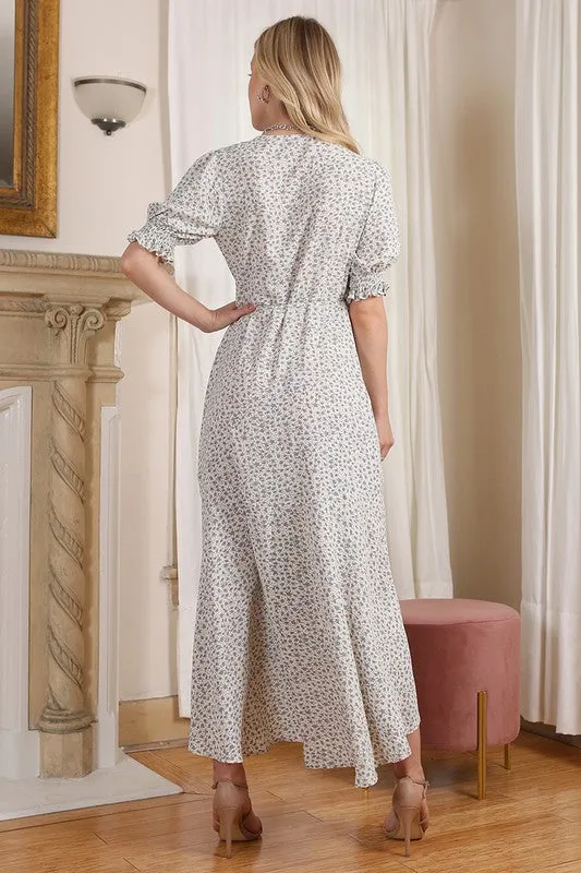 SS V Neck Wrap Dress