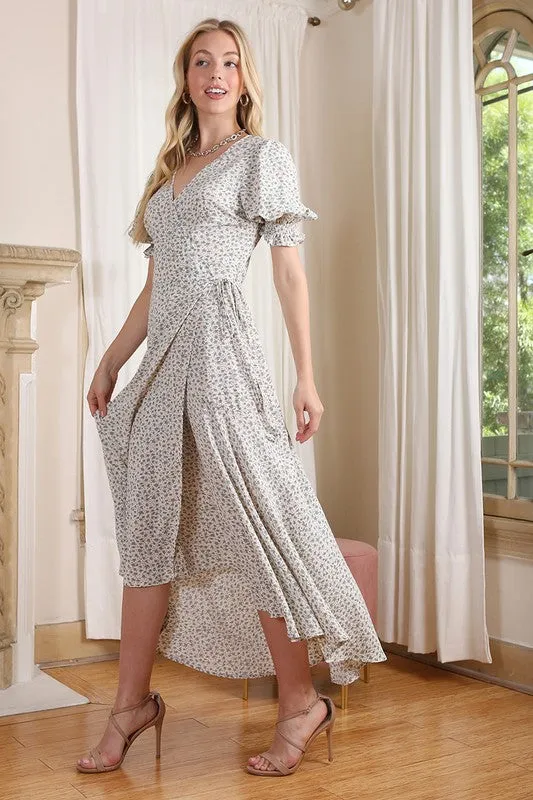 SS V Neck Wrap Dress