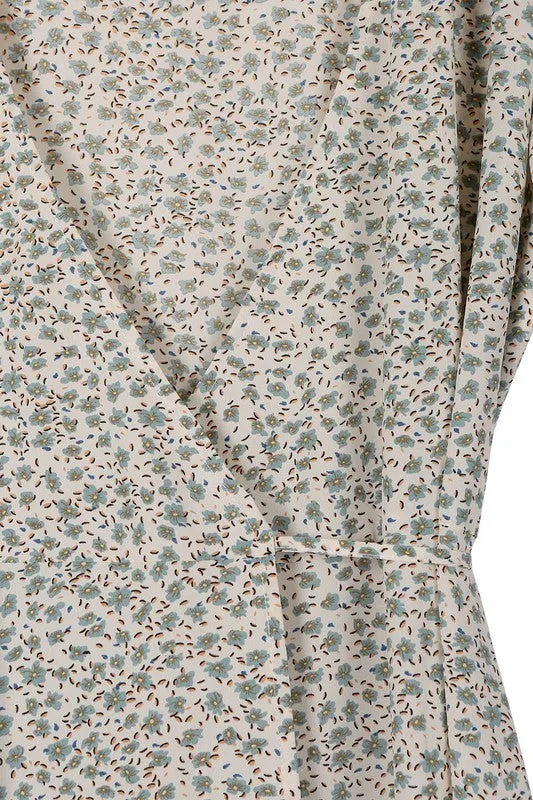SS V Neck Wrap Dress