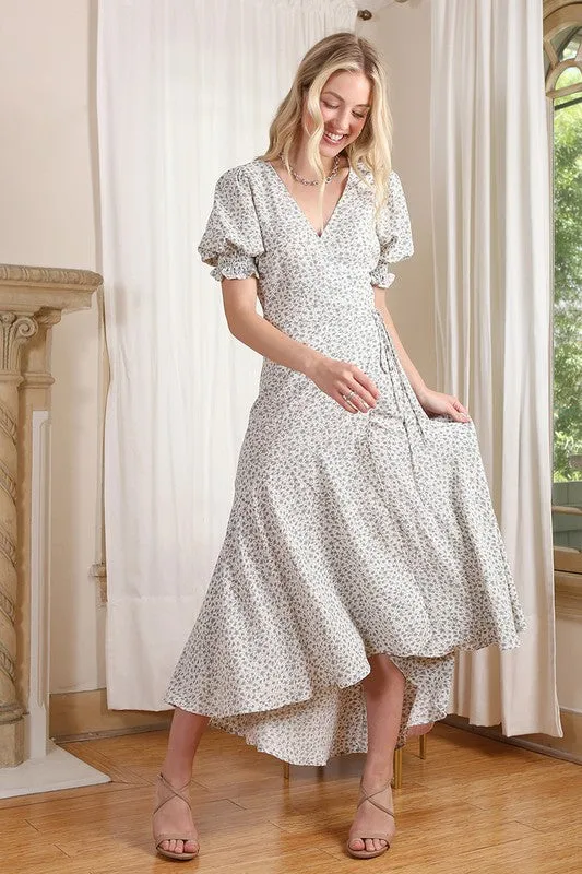 SS V Neck Wrap Dress