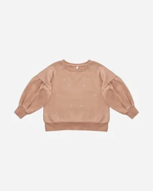 STARS PUFFER SLEEVE SWEATSHIRT