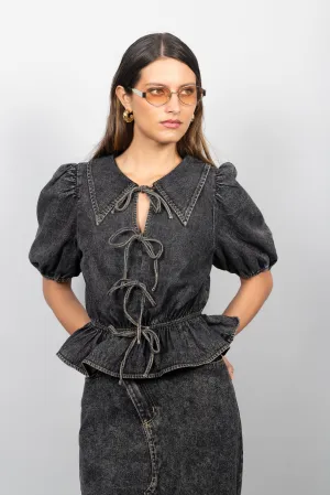 STORMY PUFF-SLEEVE TOP