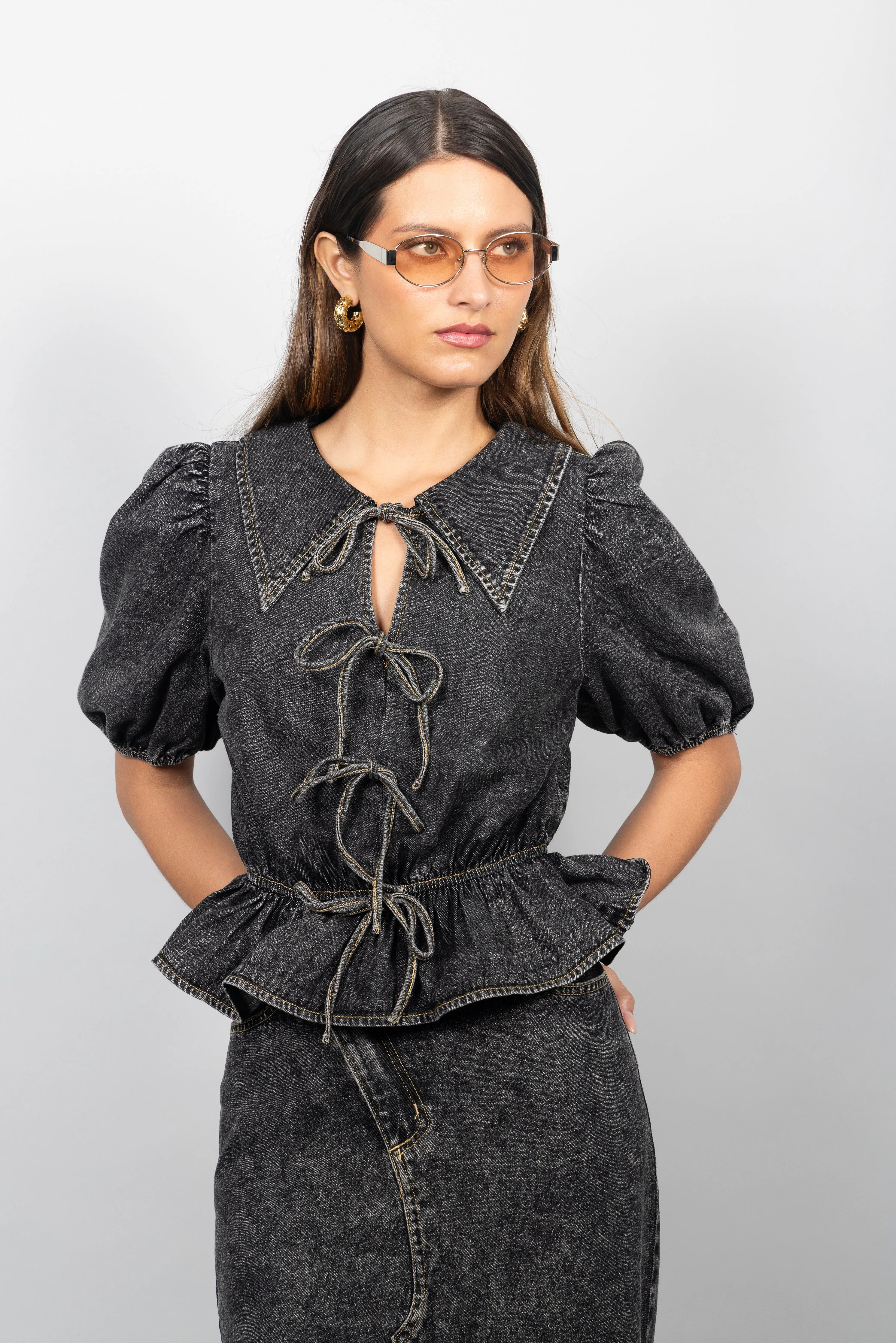 STORMY PUFF-SLEEVE TOP