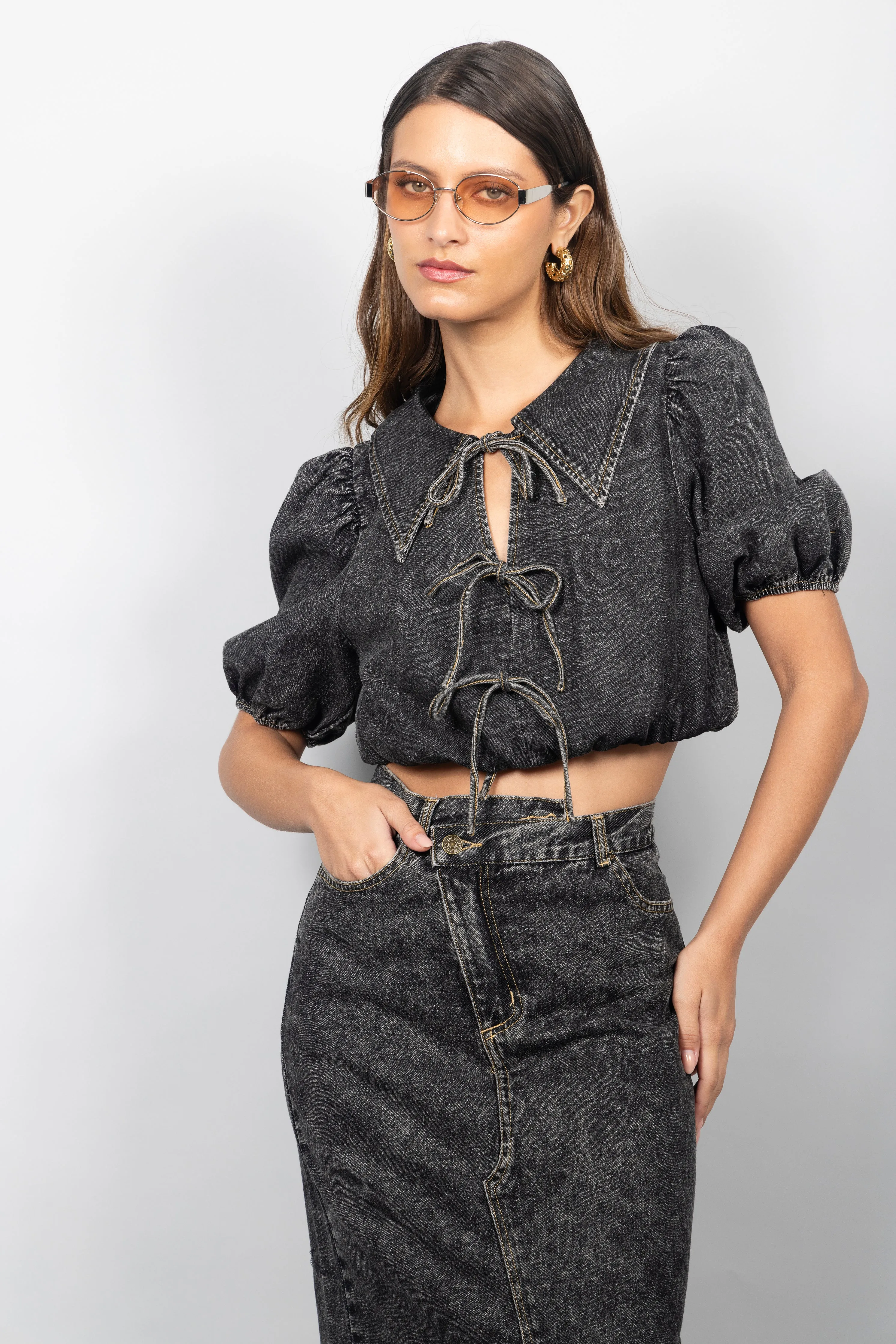 STORMY PUFF-SLEEVE TOP