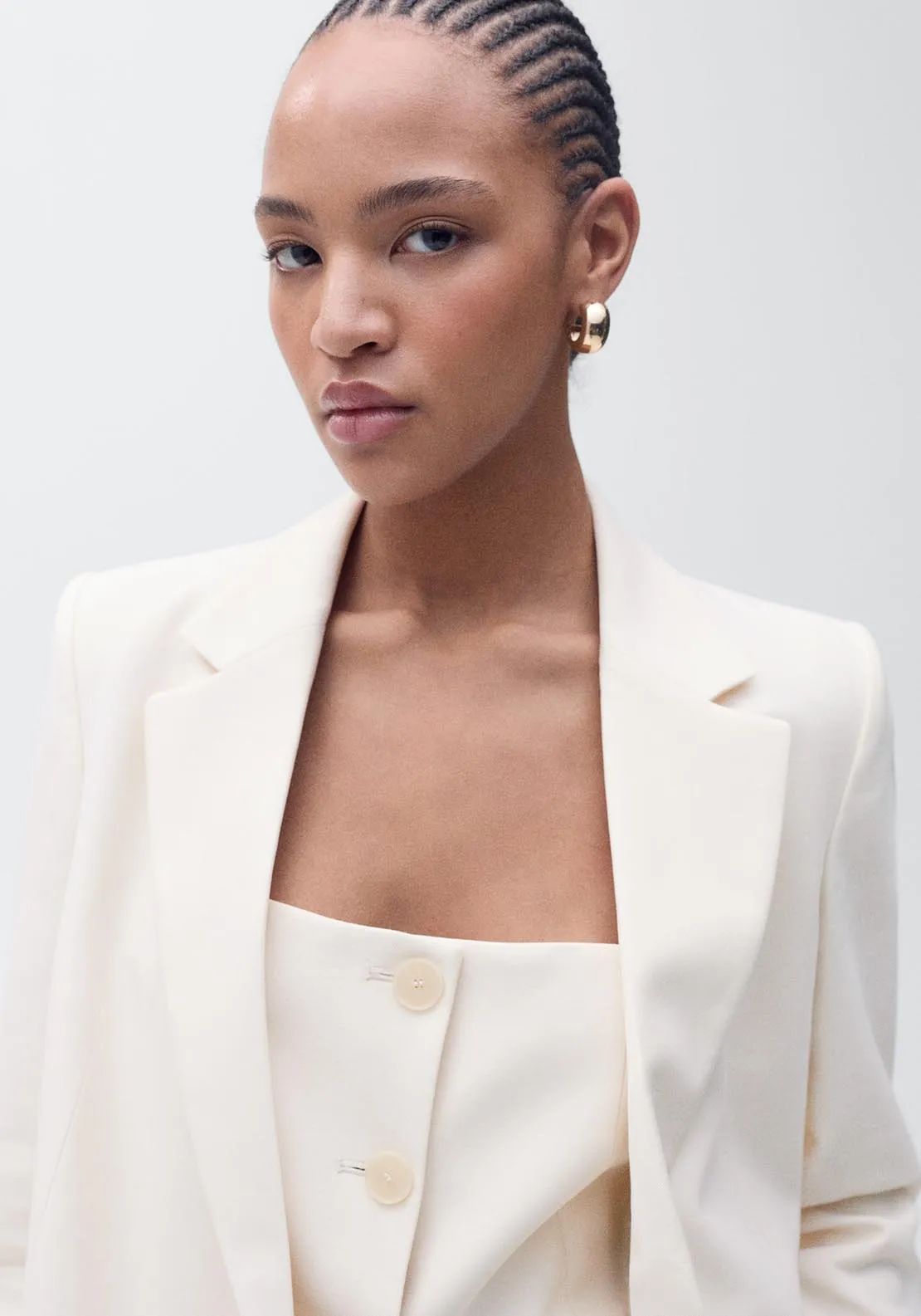 Straight-fit suit jacket - Light Beige