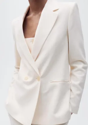 Straight-fit suit jacket - Light Beige