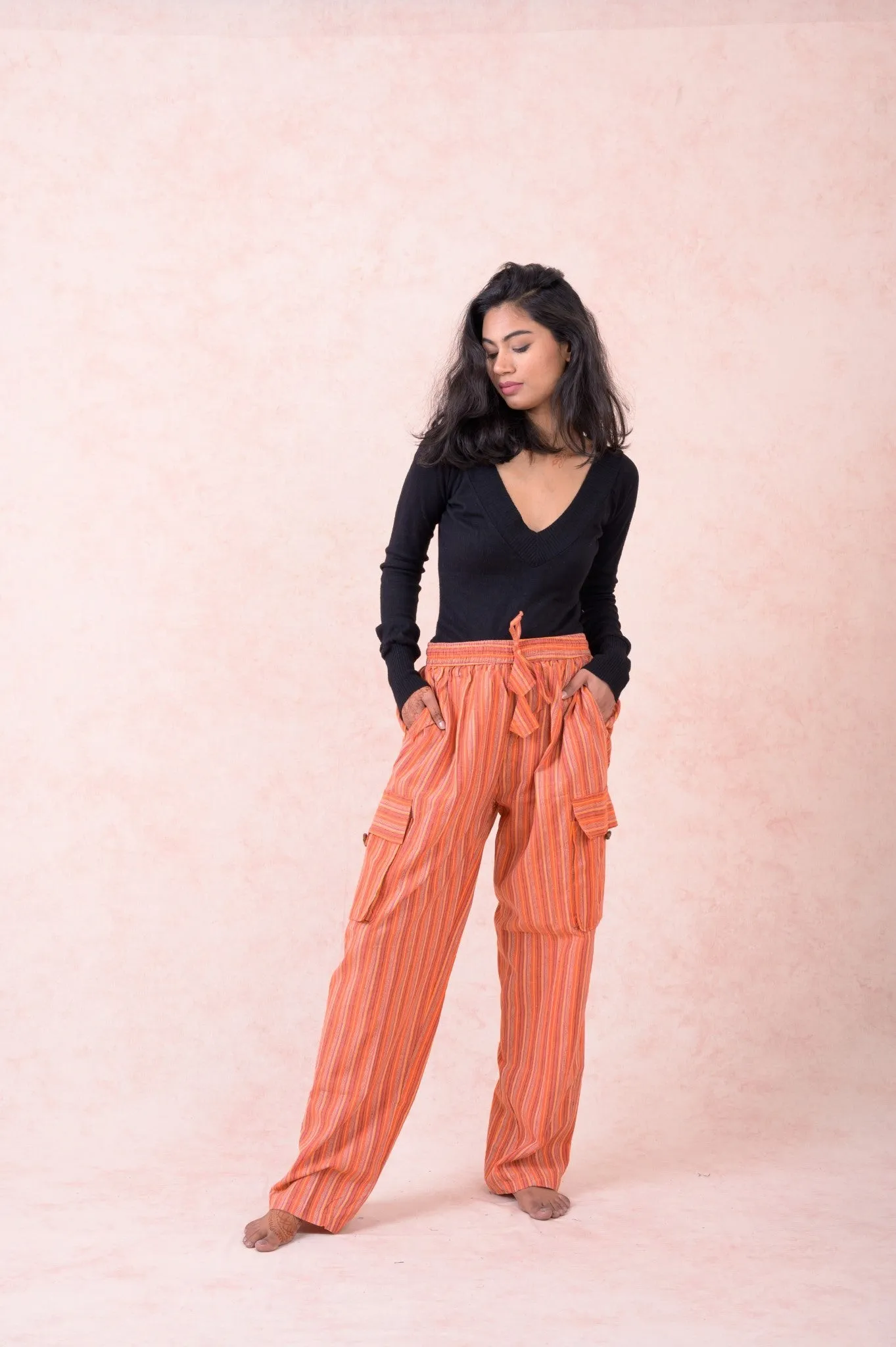 Striped Cargo Pants