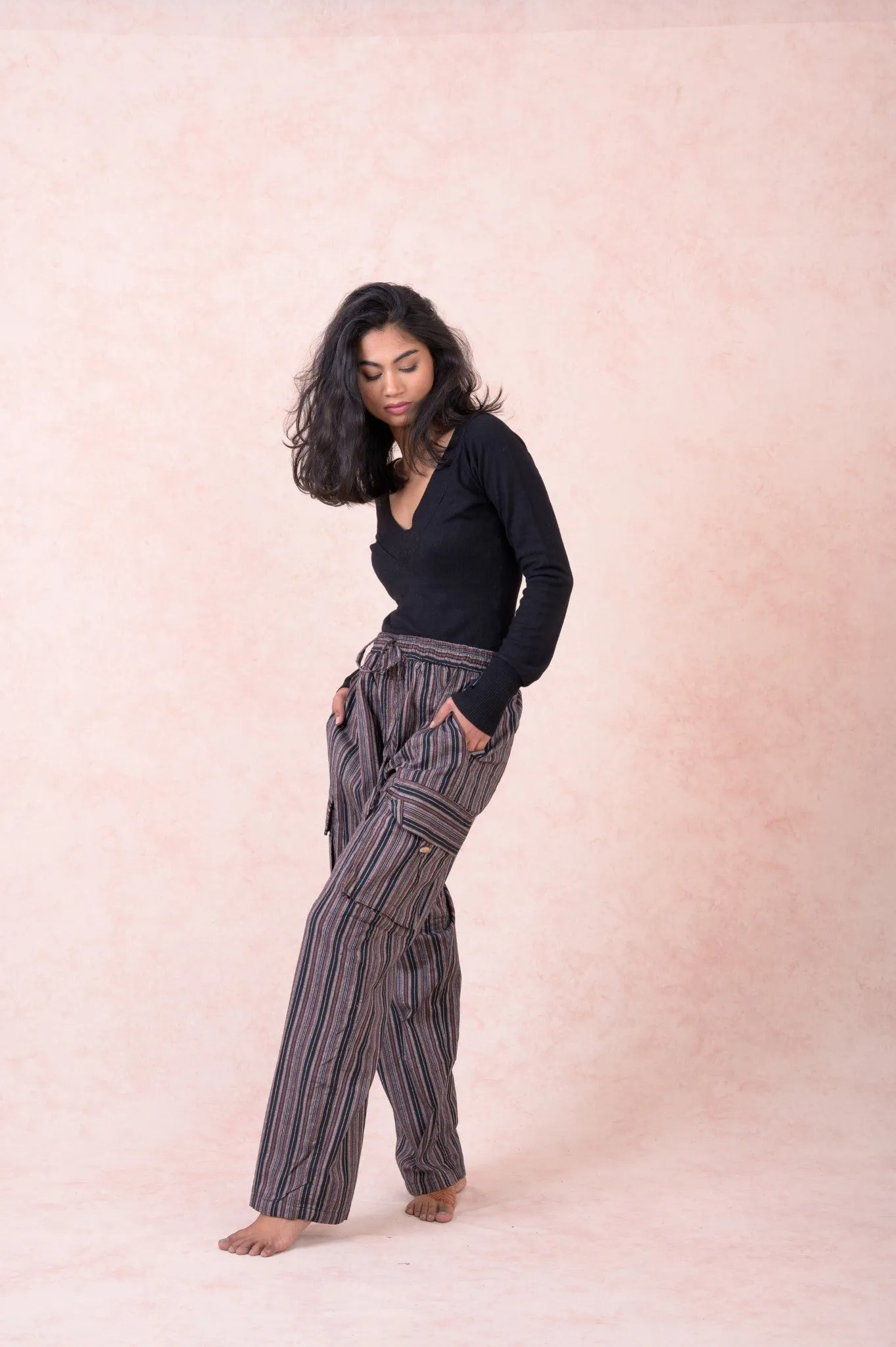 Striped Cargo Pants