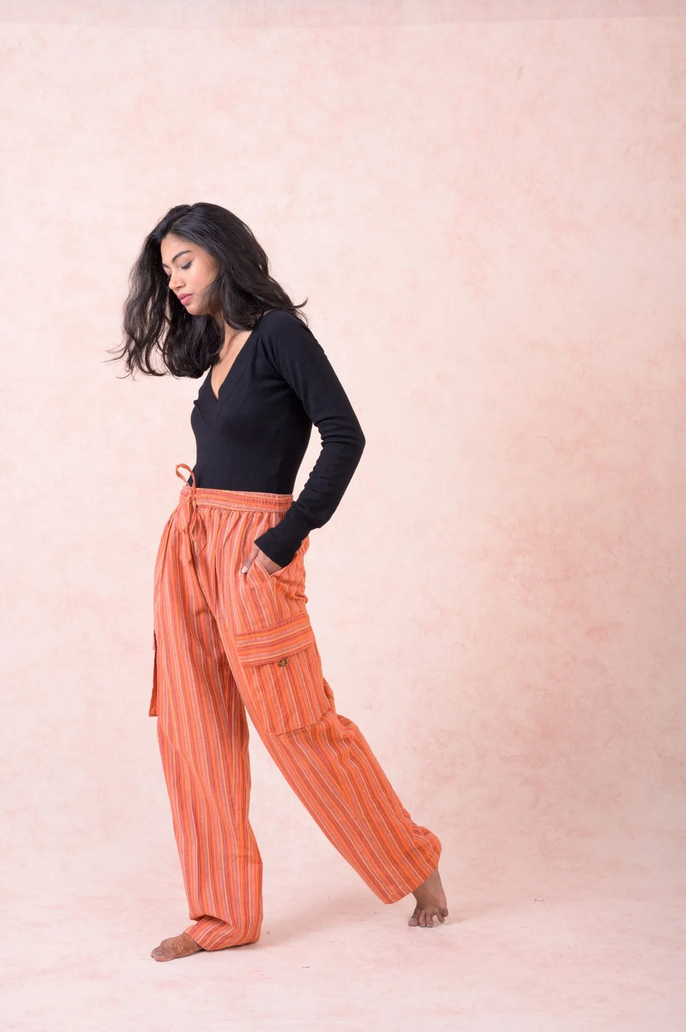 Striped Cargo Pants