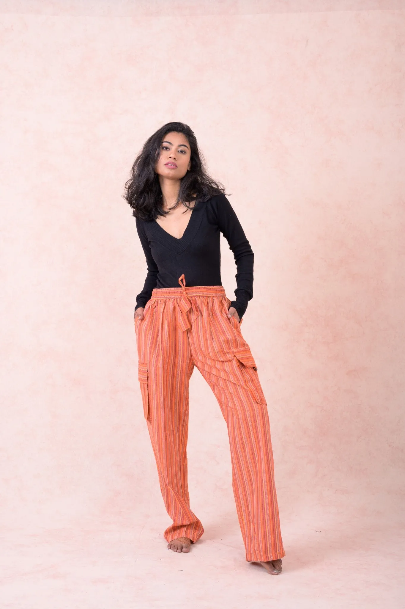 Striped Cargo Pants