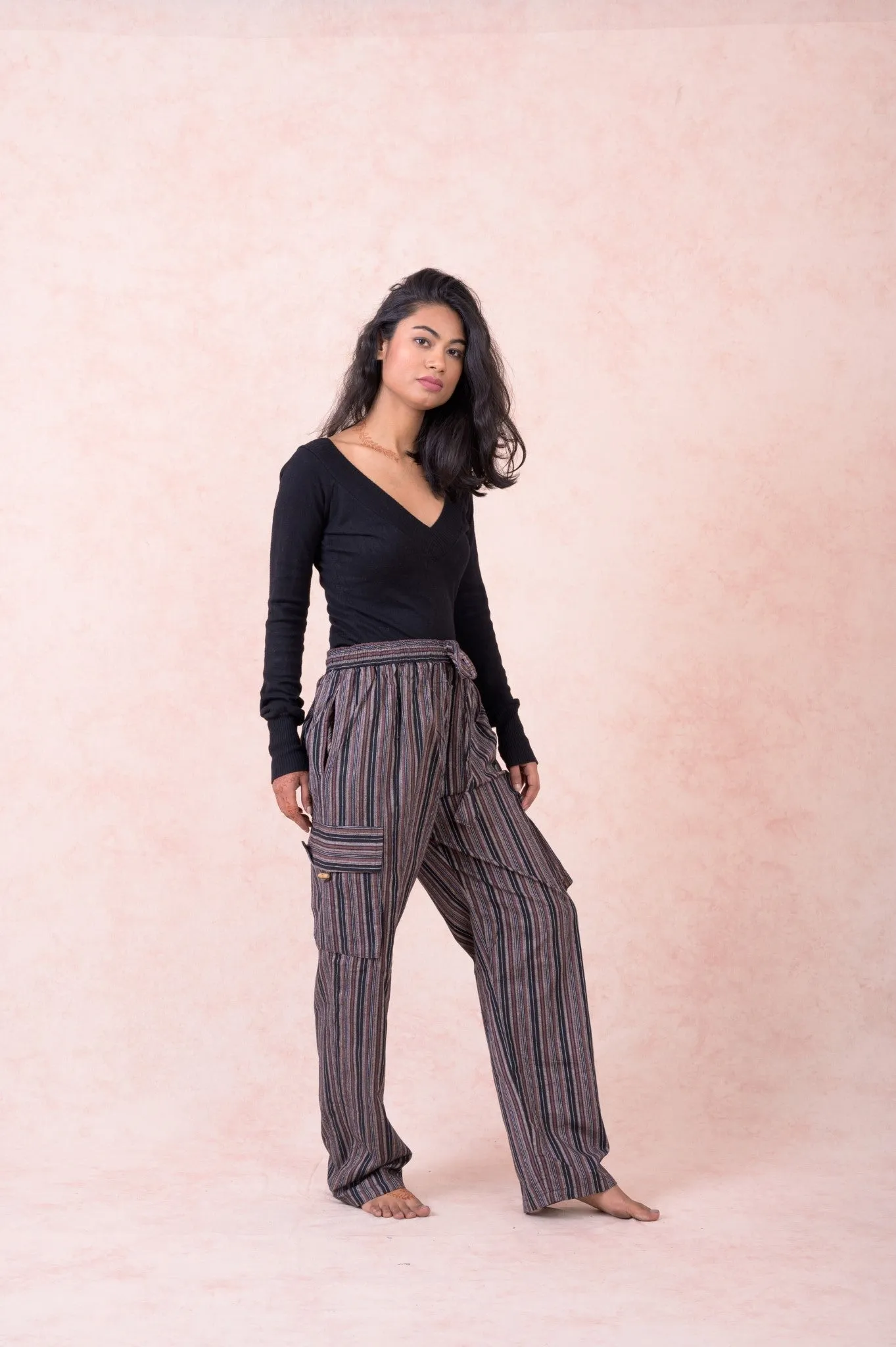 Striped Cargo Pants