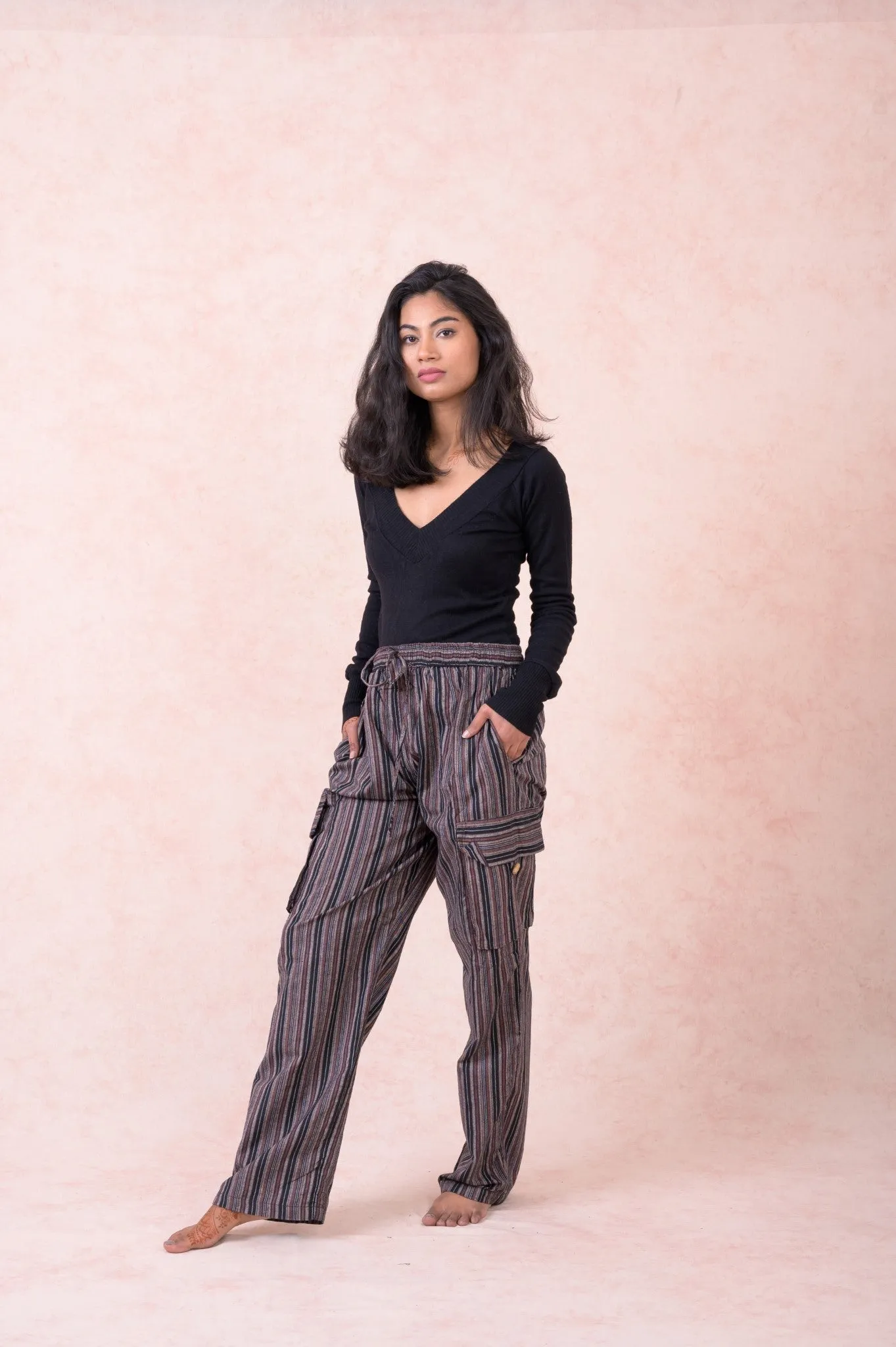 Striped Cargo Pants