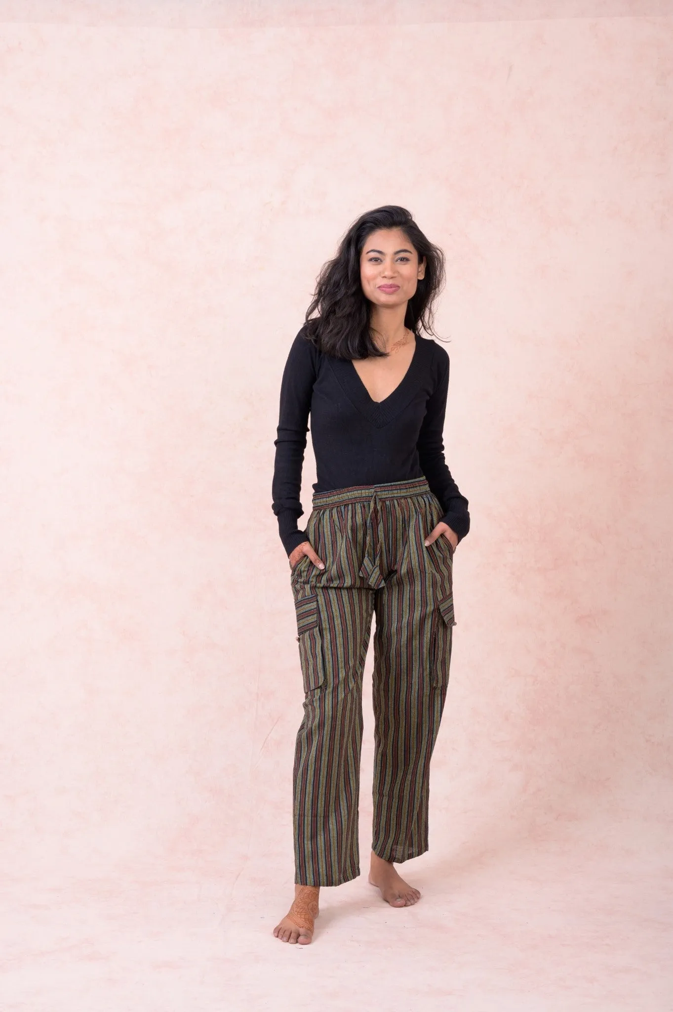 Striped Cargo Pants