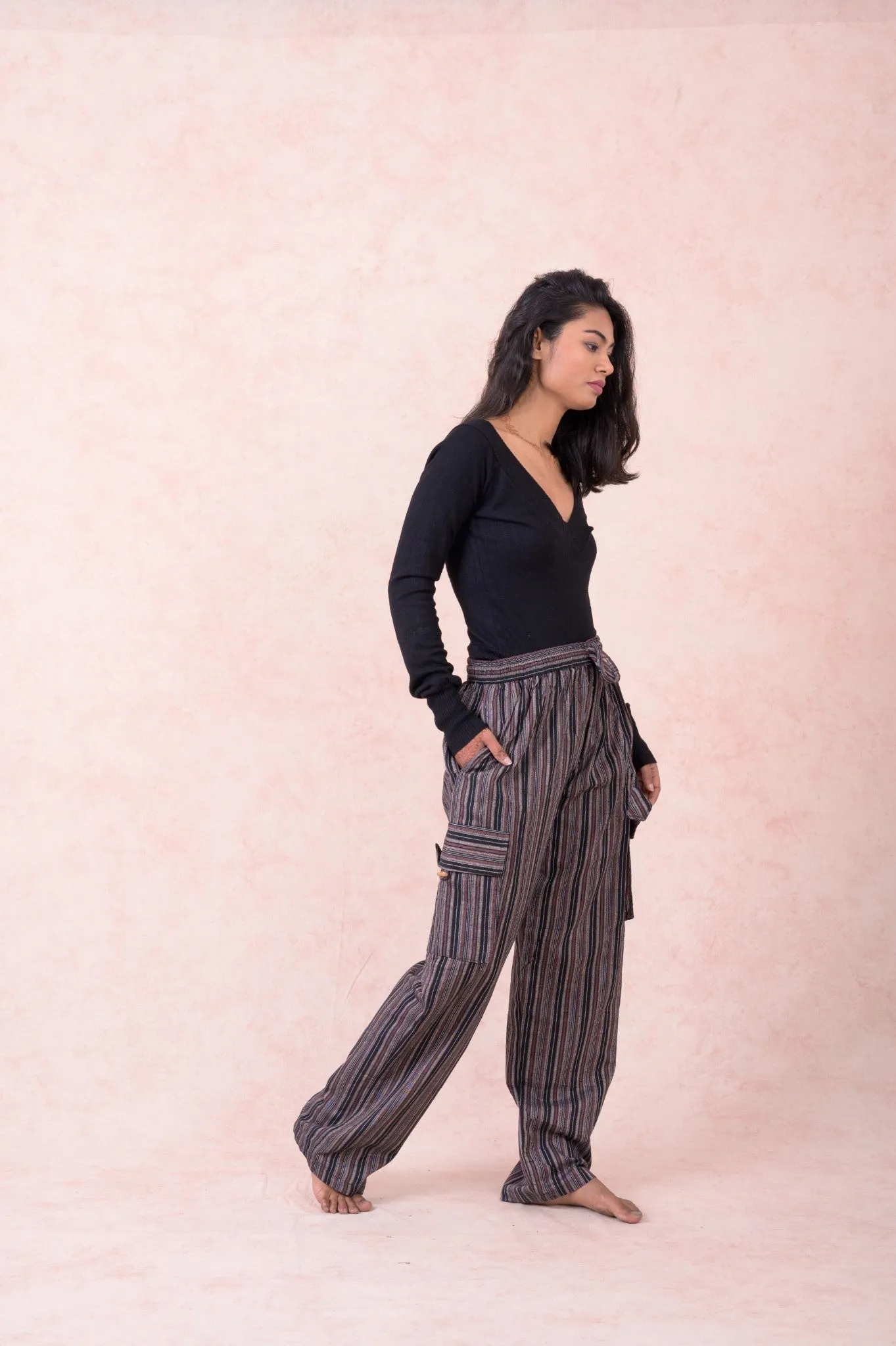 Striped Cargo Pants