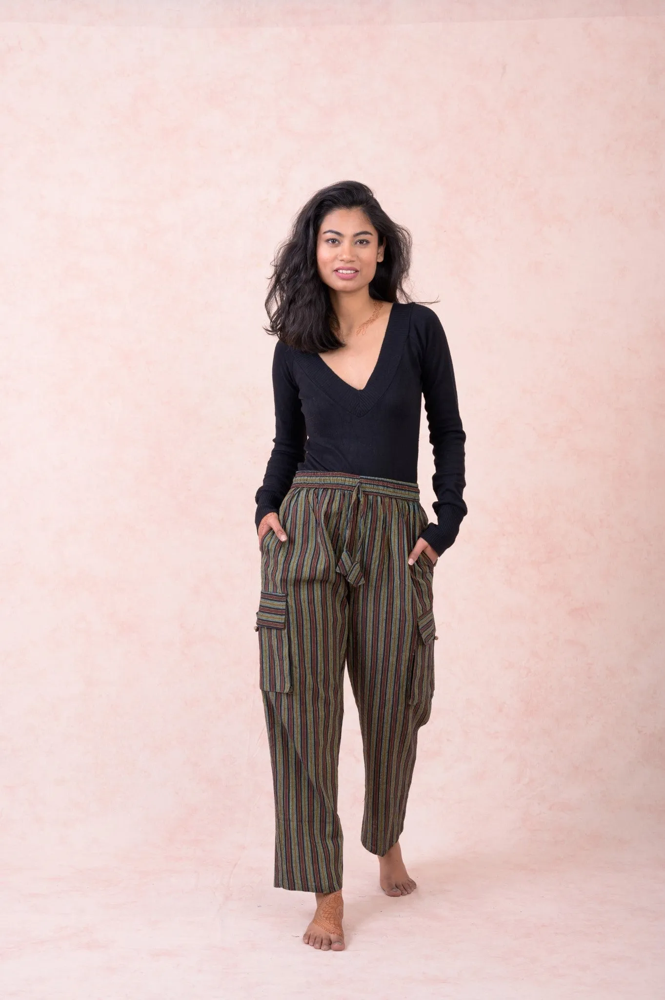 Striped Cargo Pants