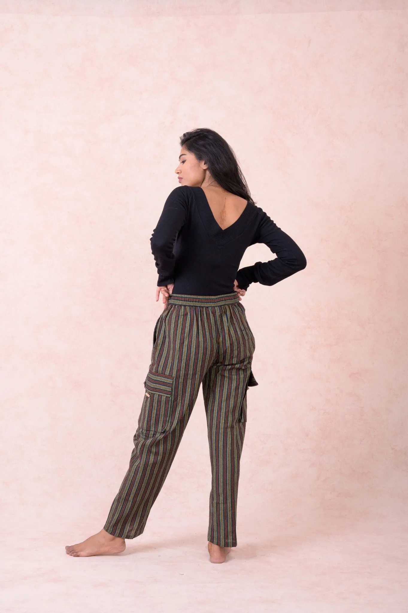Striped Cargo Pants