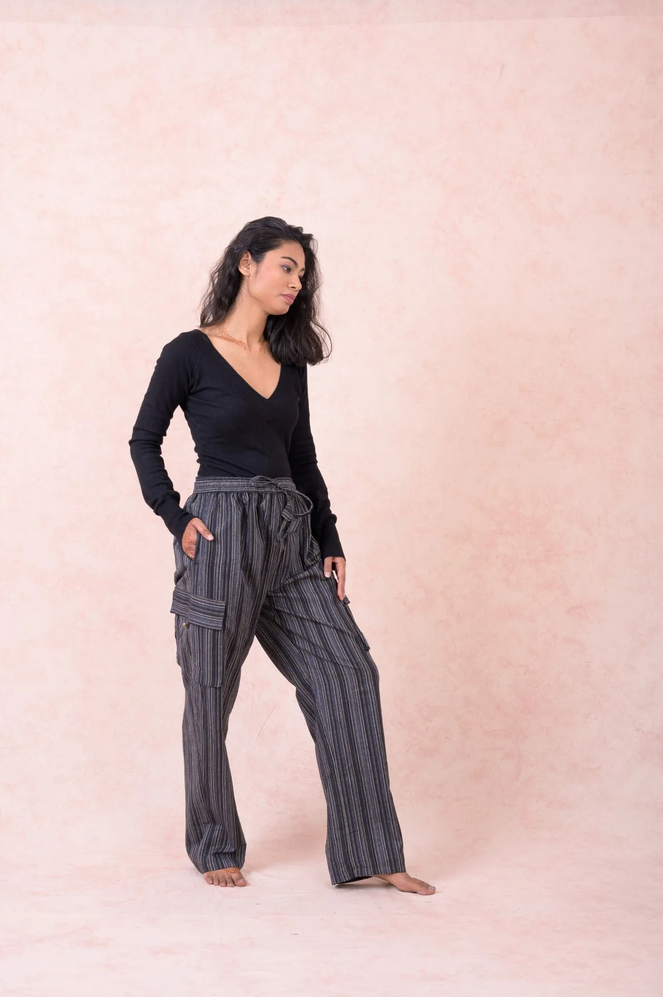 Striped Cargo Pants