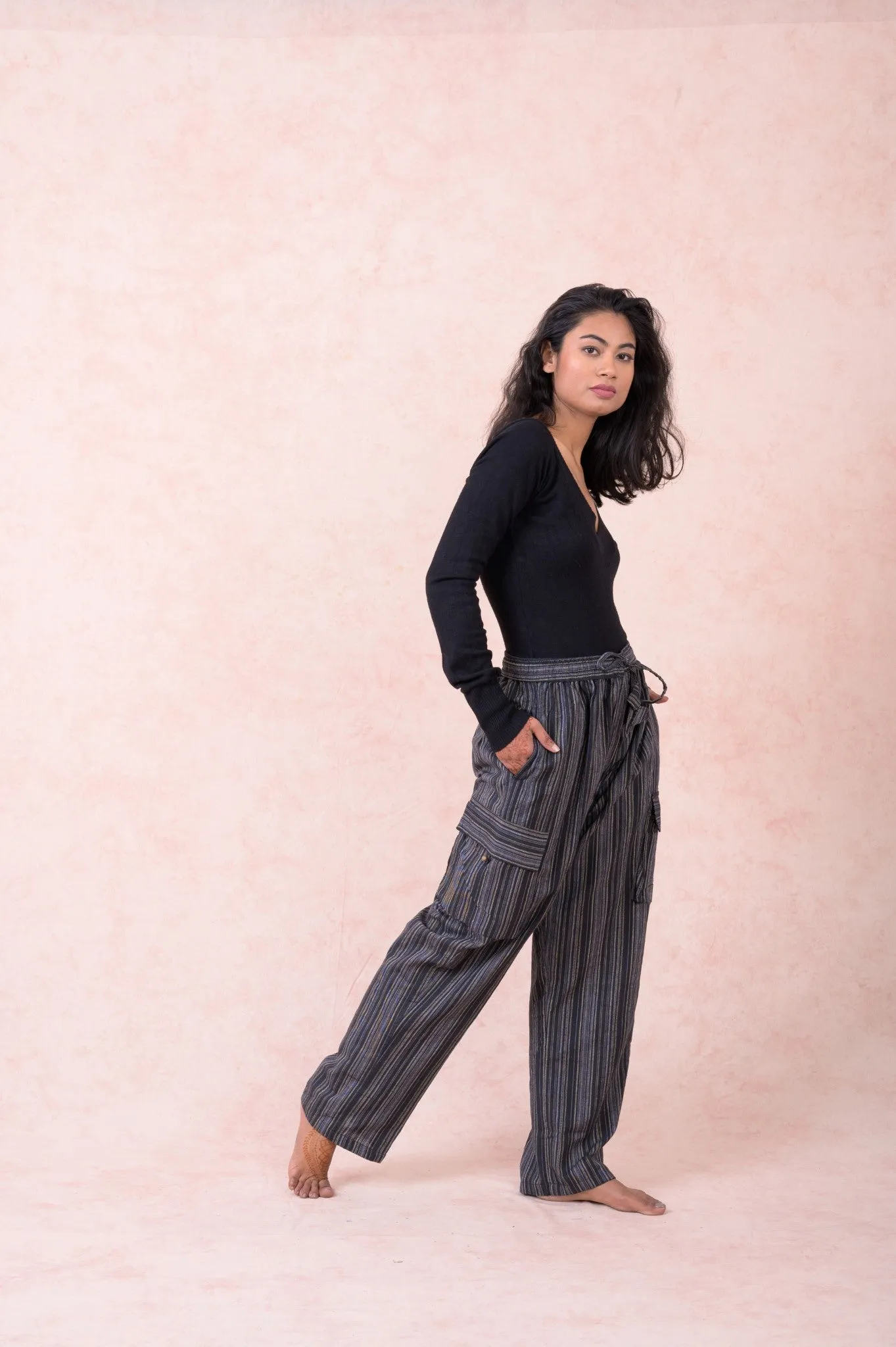 Striped Cargo Pants