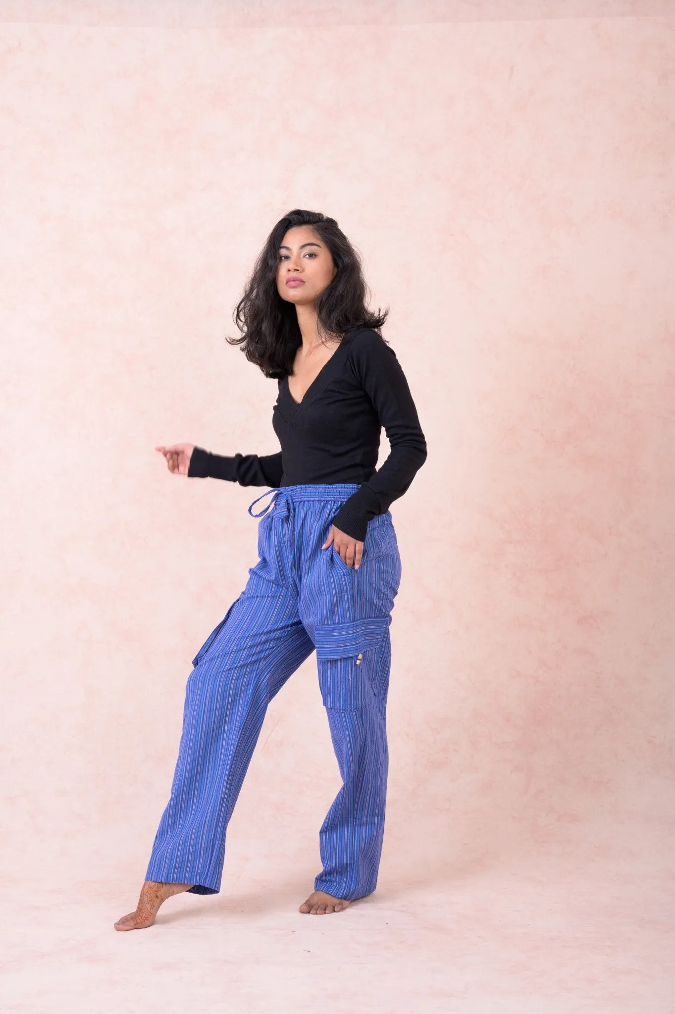 Striped Cargo Pants