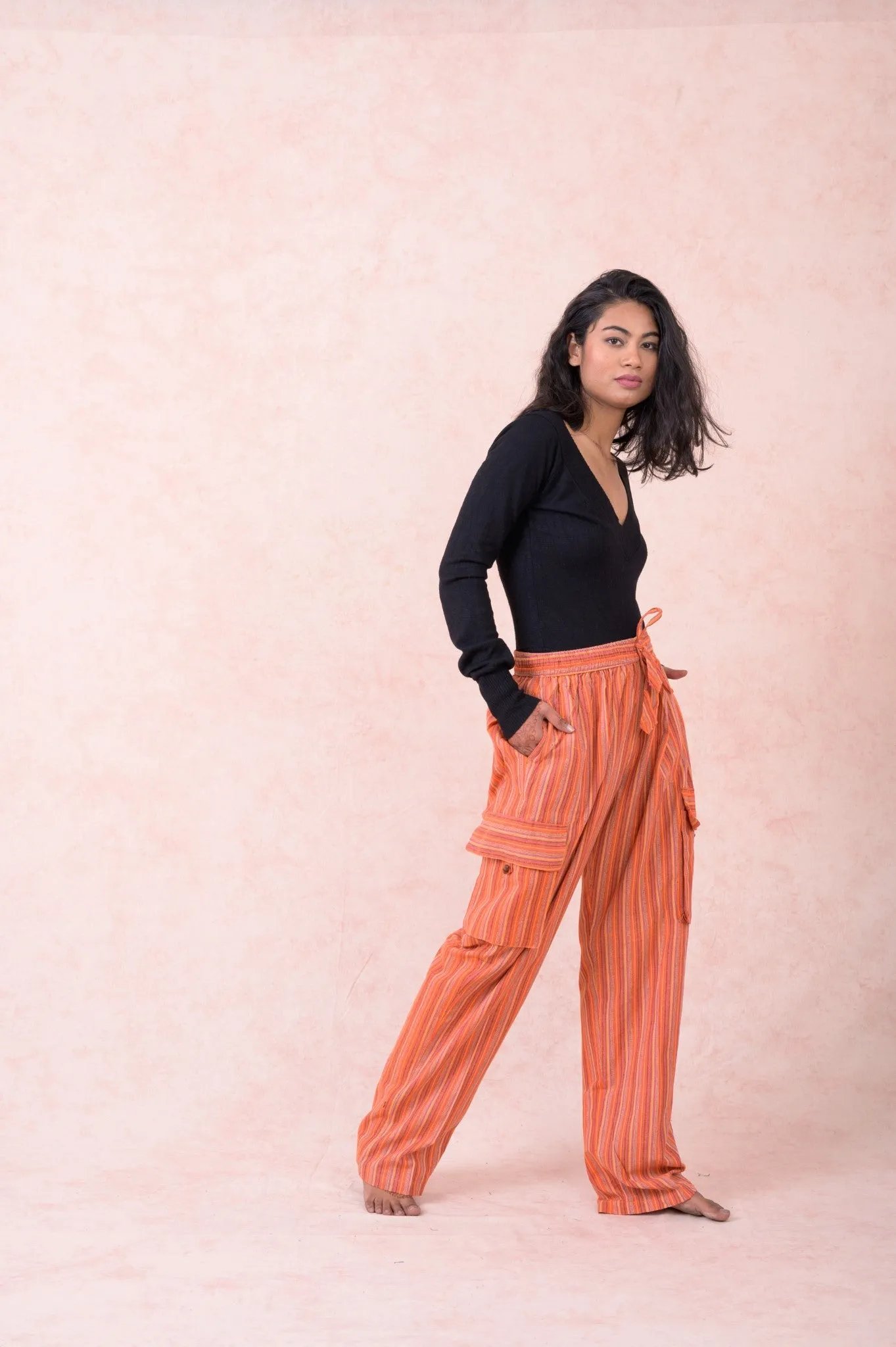 Striped Cargo Pants