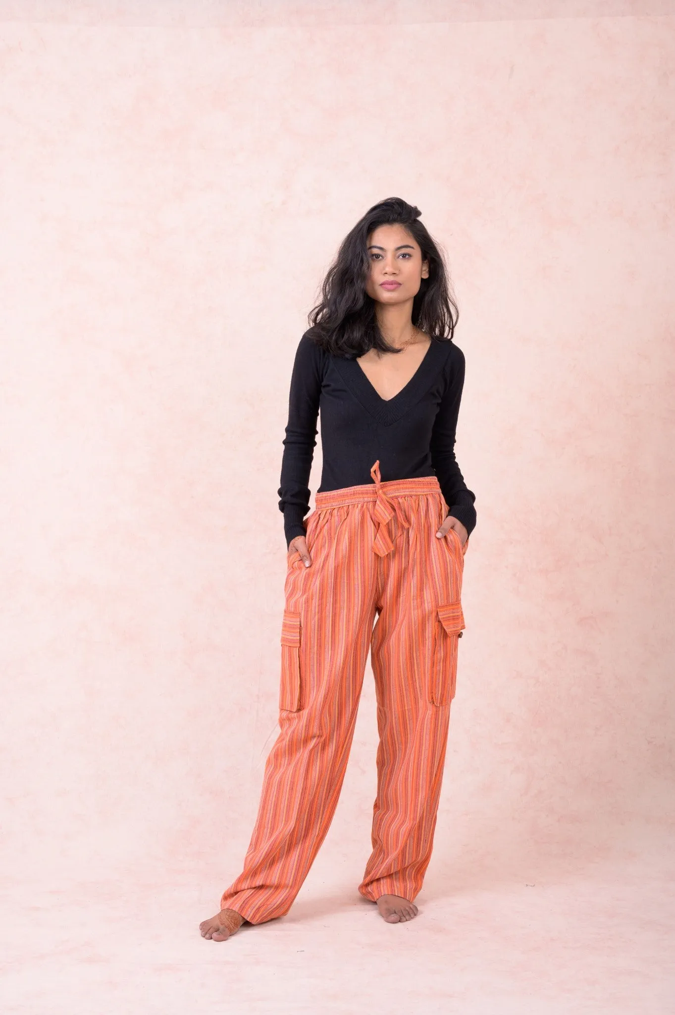 Striped Cargo Pants