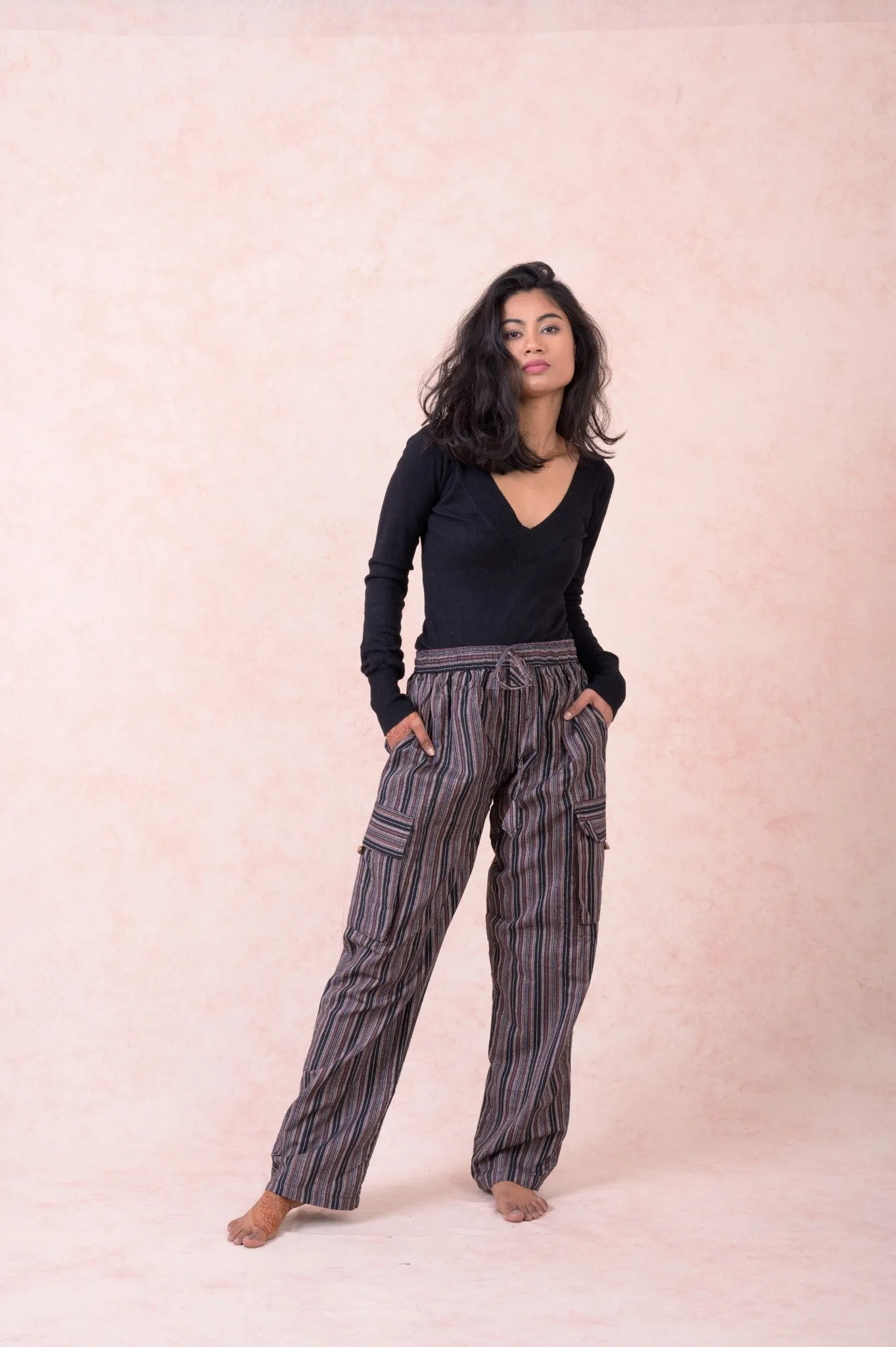 Striped Cargo Pants