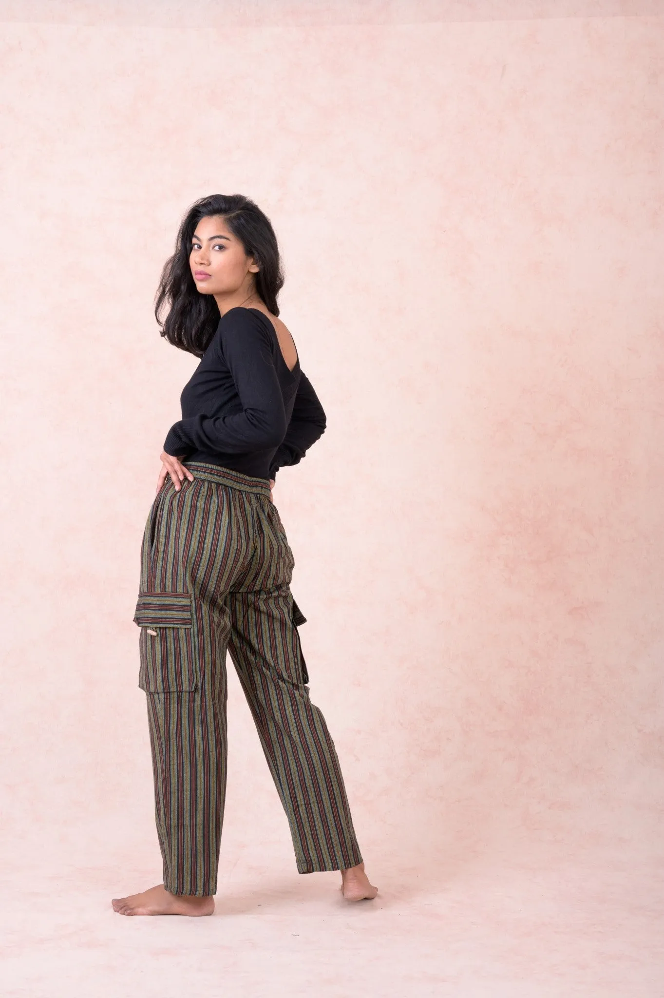 Striped Cargo Pants