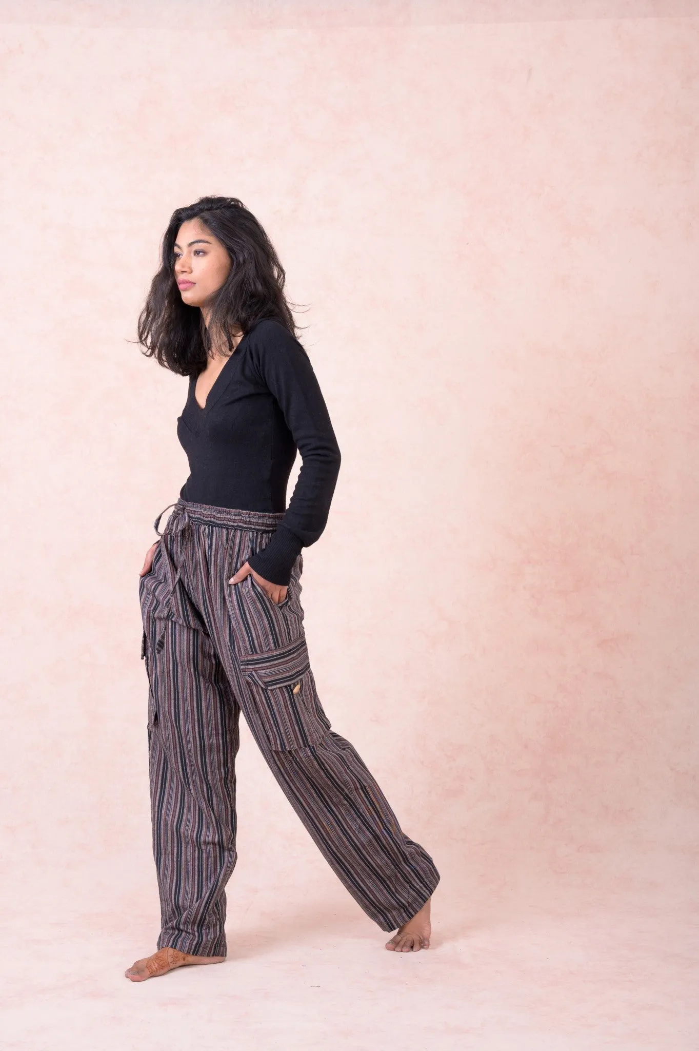 Striped Cargo Pants