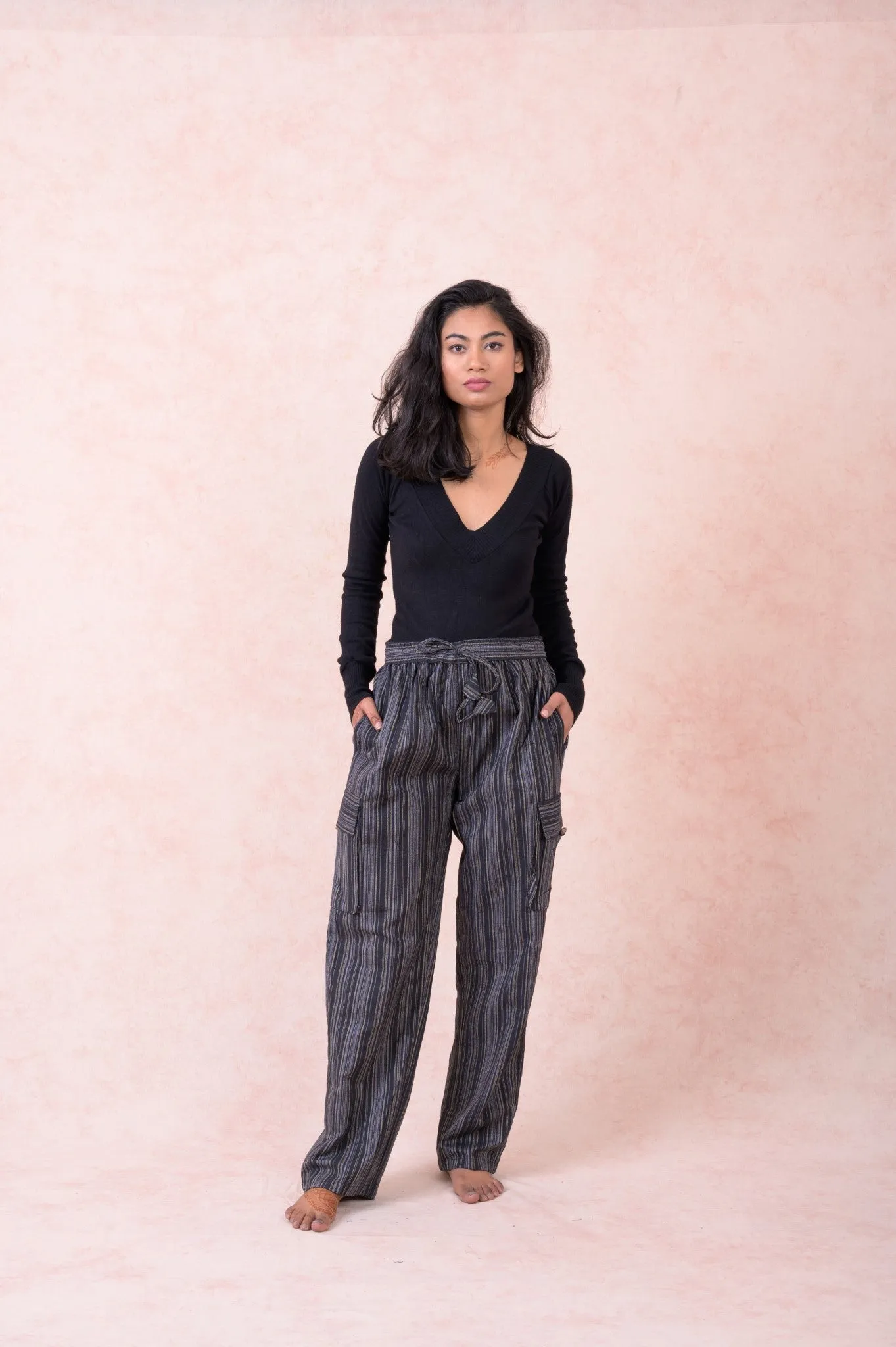 Striped Cargo Pants