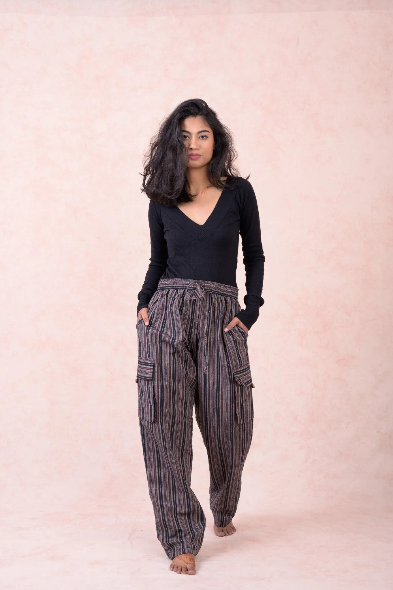 Striped Cargo Pants