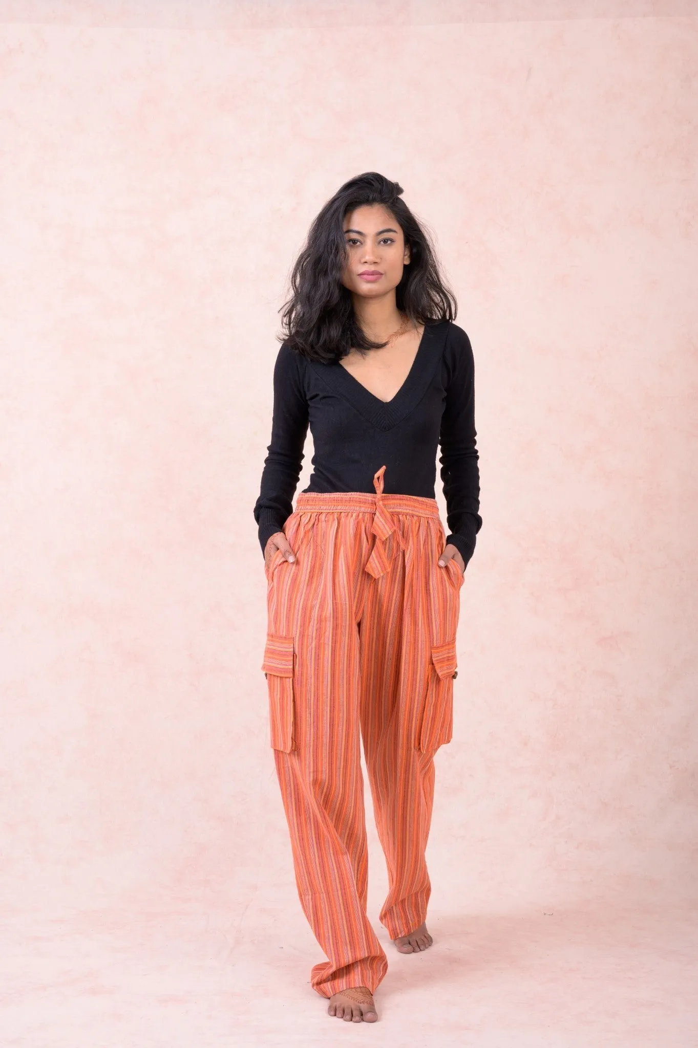 Striped Cargo Pants