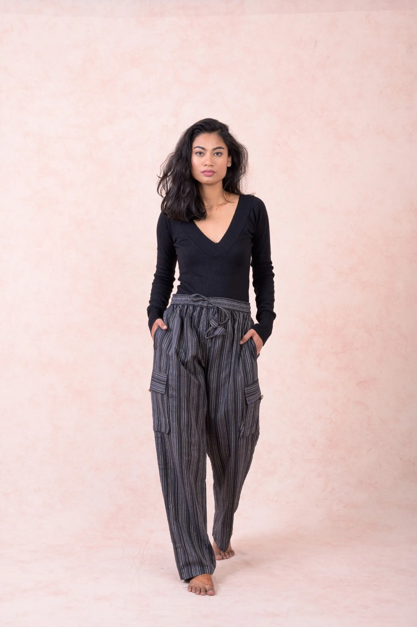 Striped Cargo Pants