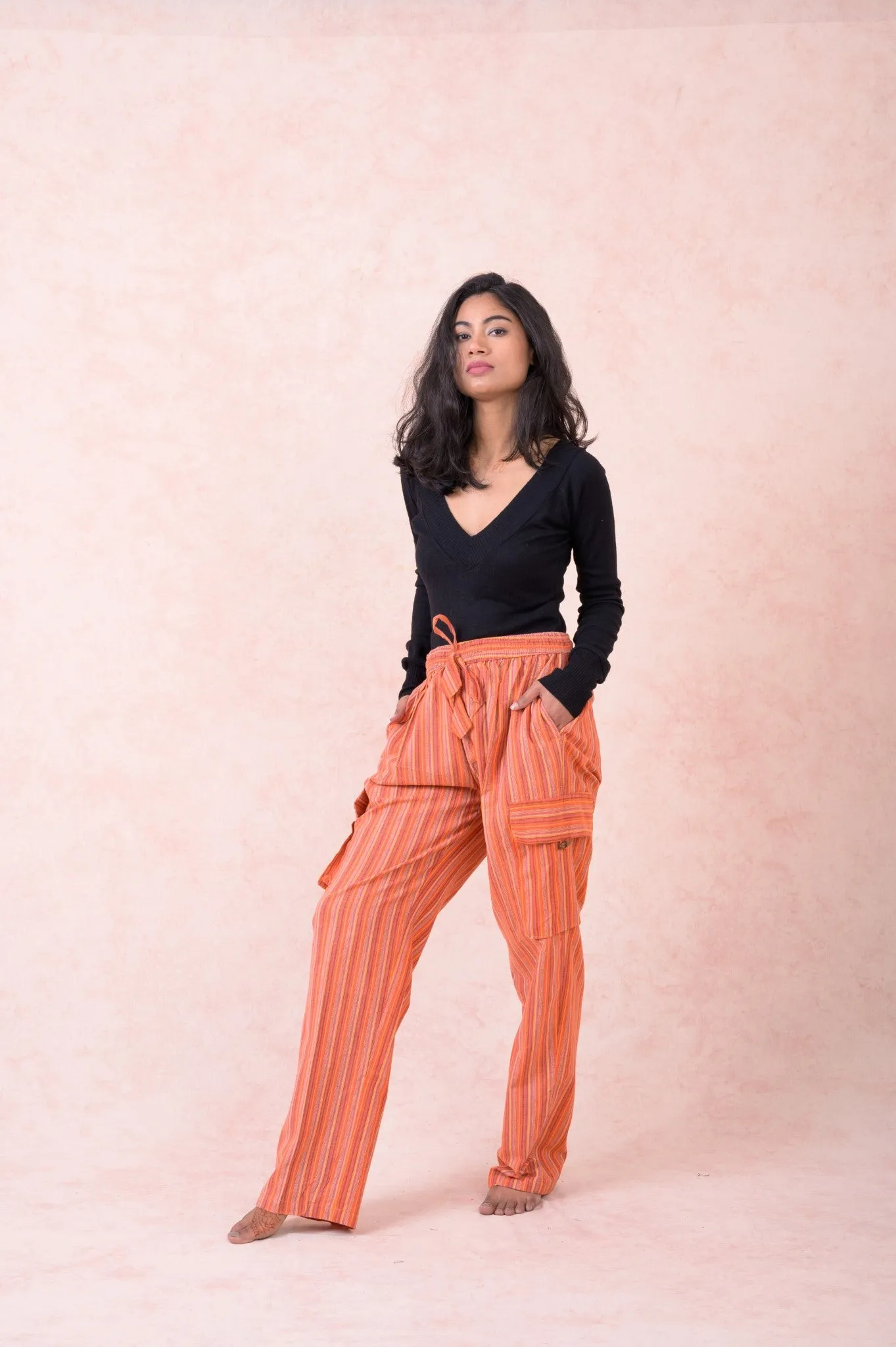Striped Cargo Pants