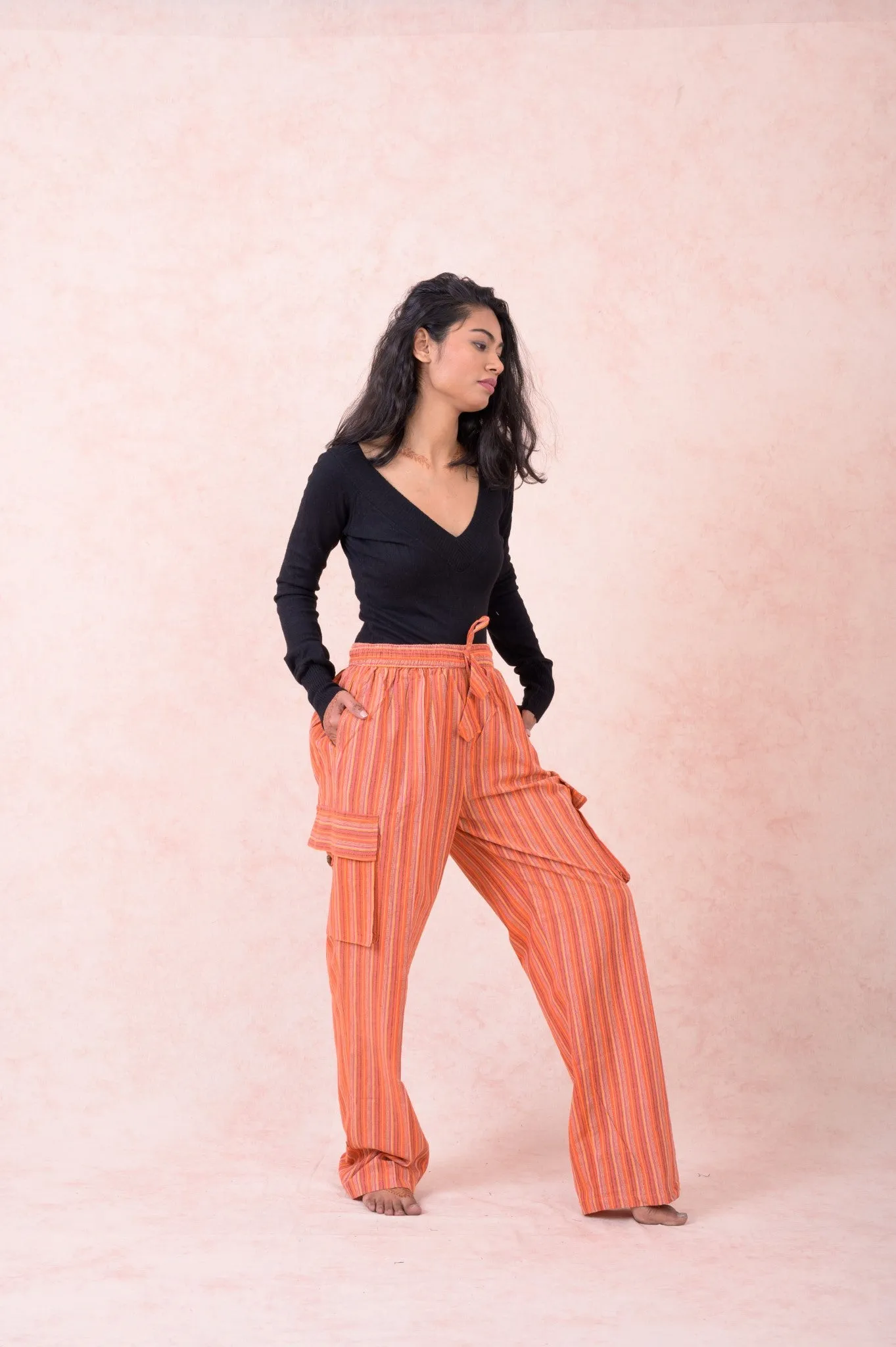 Striped Cargo Pants
