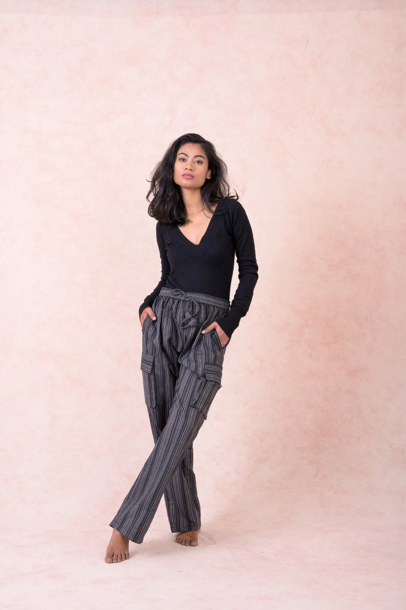 Striped Cargo Pants