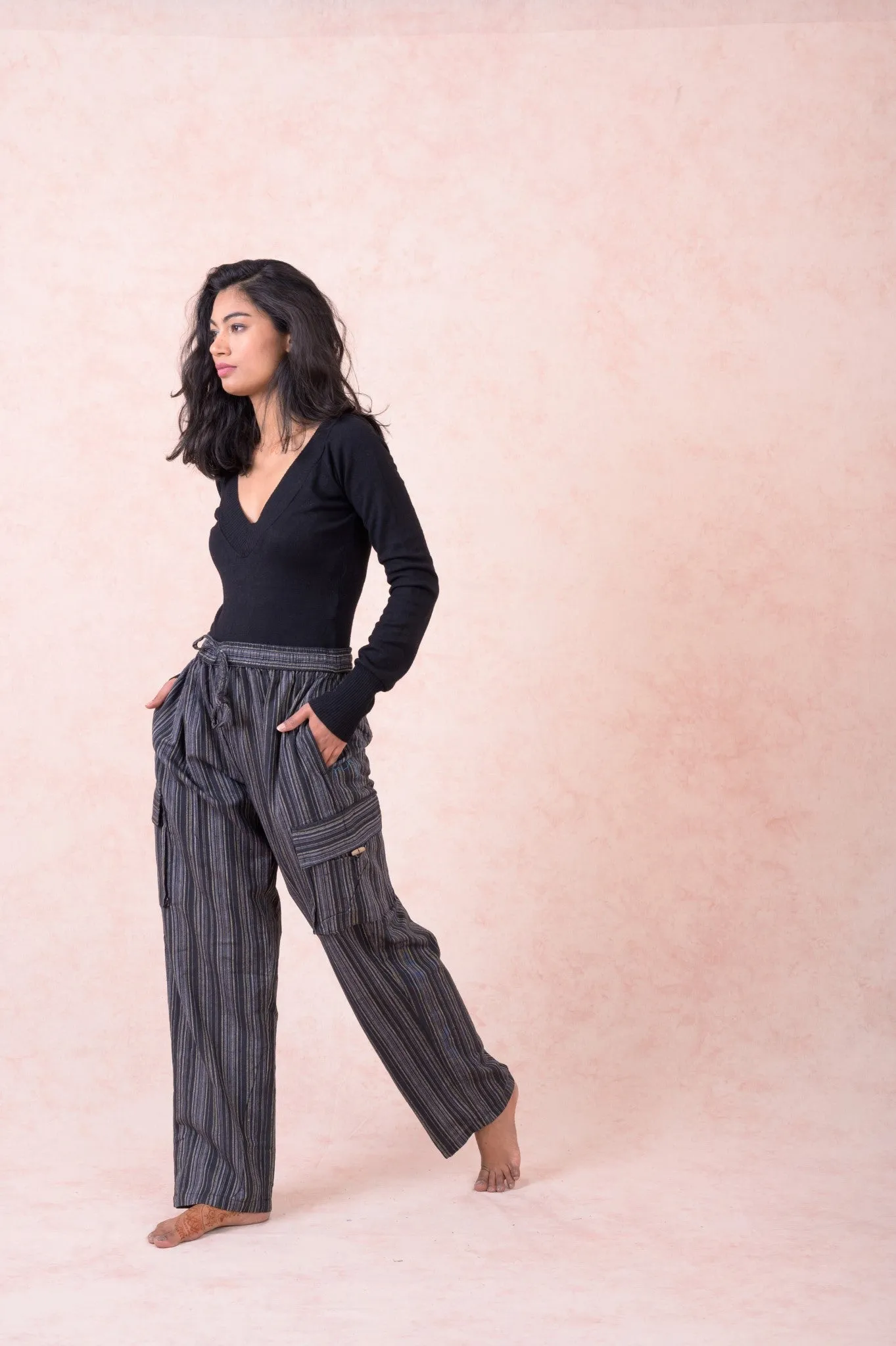 Striped Cargo Pants