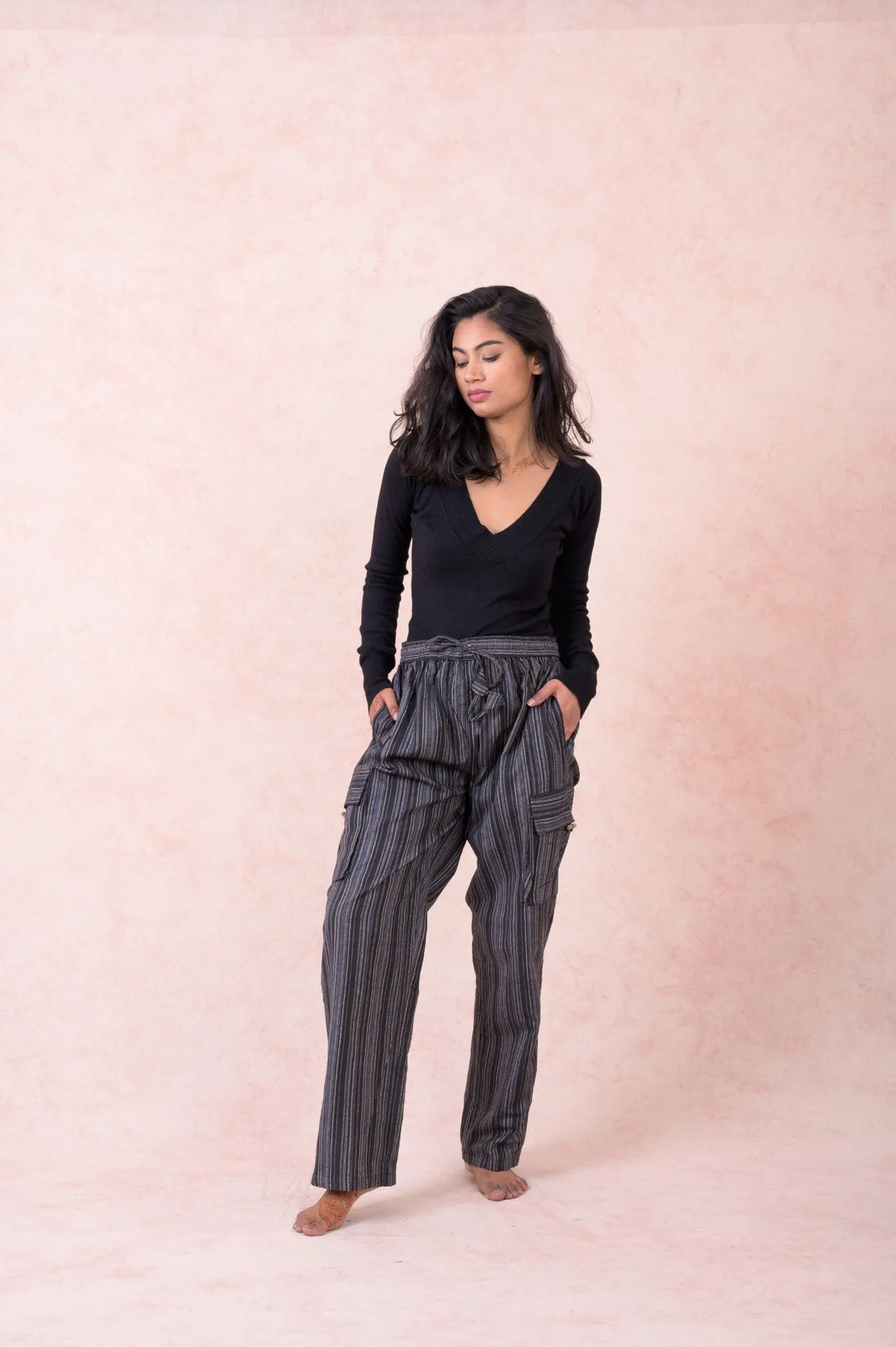 Striped Cargo Pants