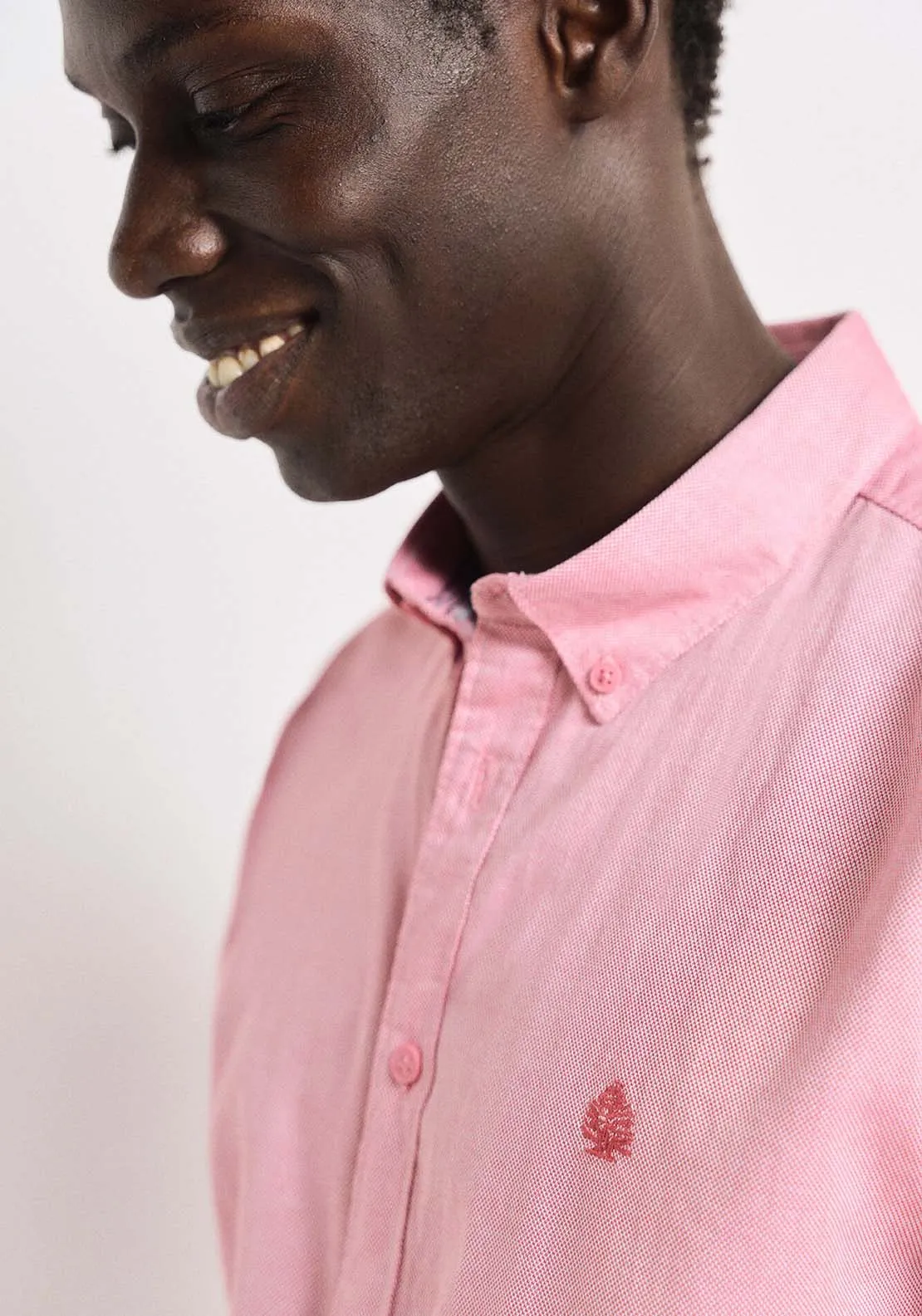 Striped Oxford shirt - Red / Coral
